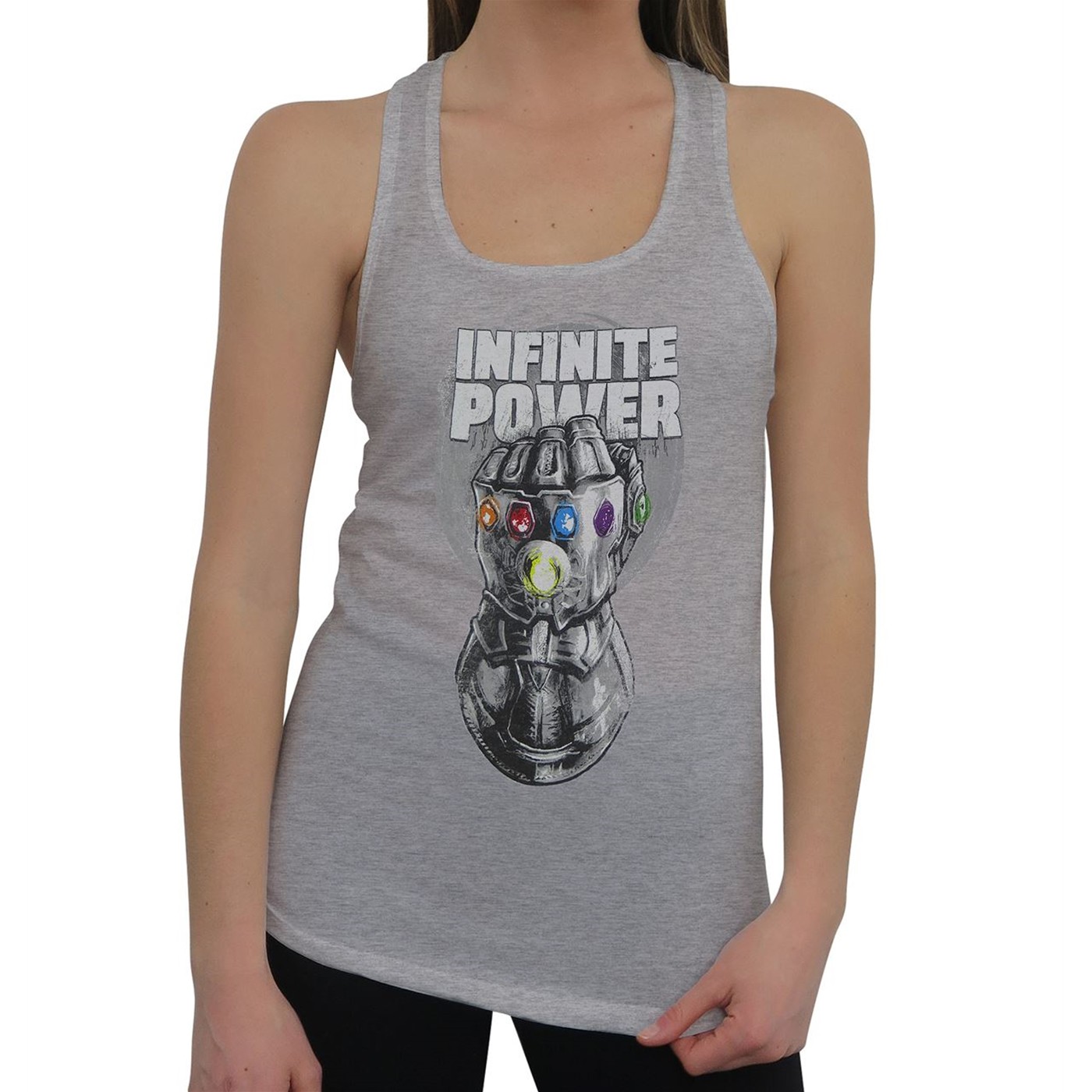 Infinity War Thanos Infinite Power Women's Tank Top, Grey