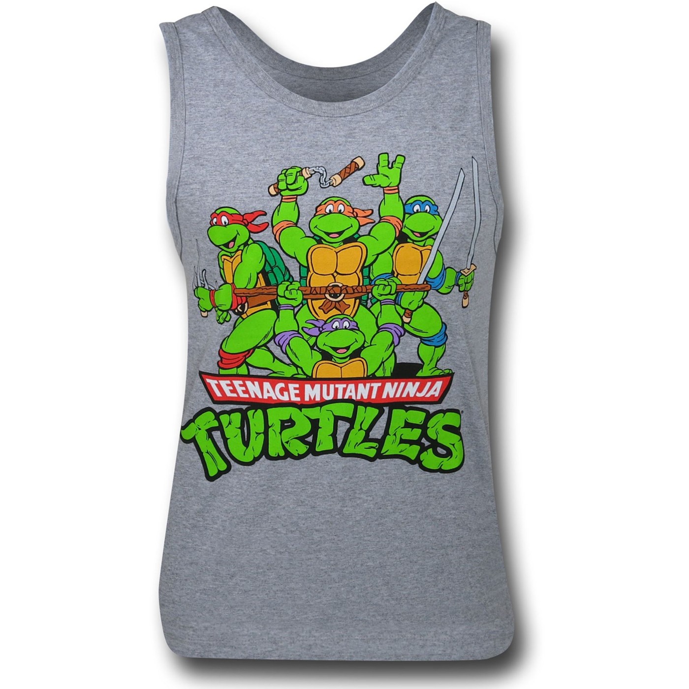 TMNT Ninja Attack Grey Tank Top, Grey