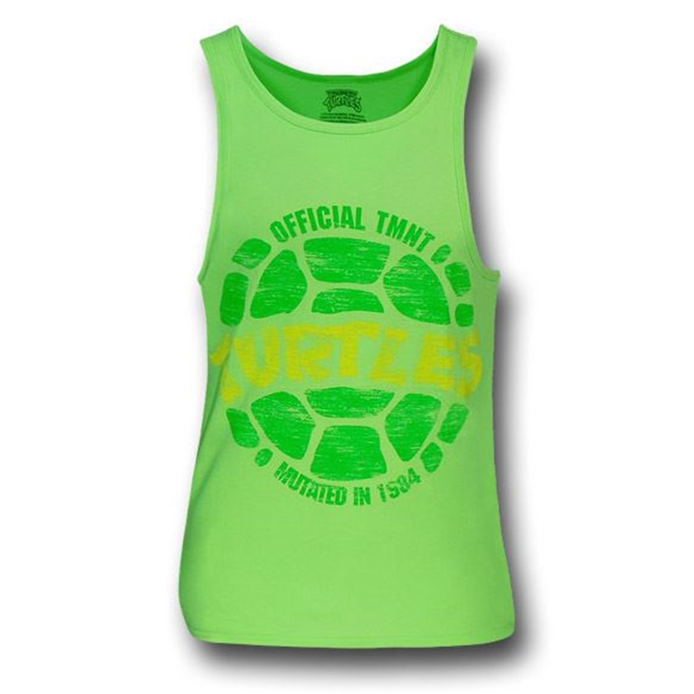 TMNT Logo Turtle Shell Green Tank Top, Green