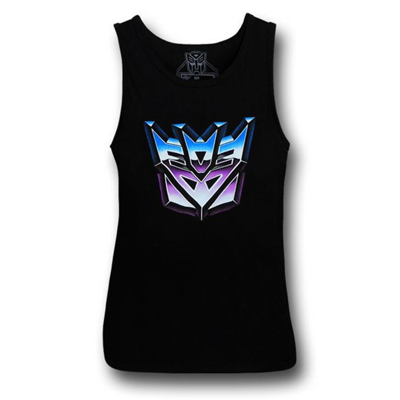 Transformers Decepticon Symbol Black Tank Top, Black
