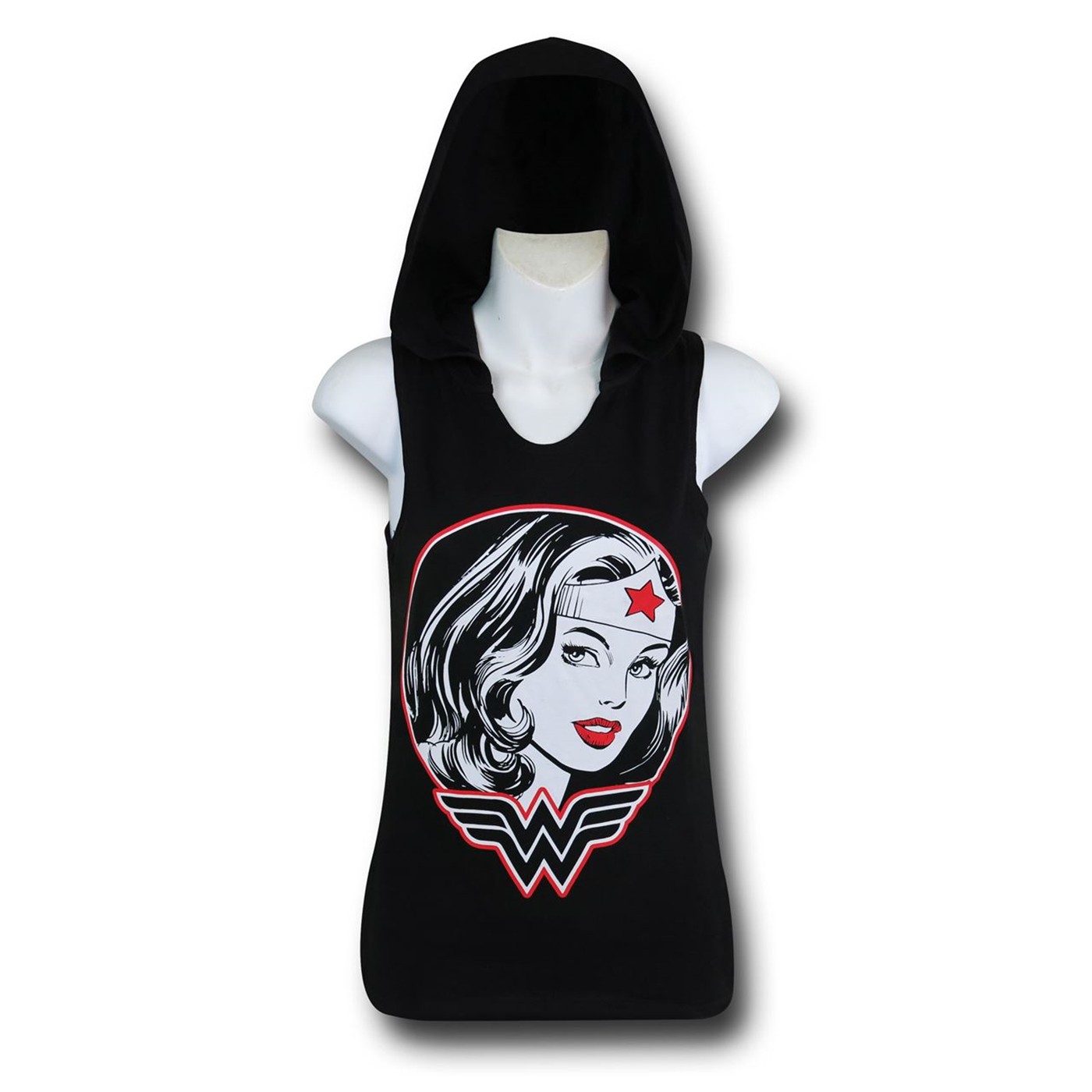 Wonder Woman Women's Hooded Tank Top, Black