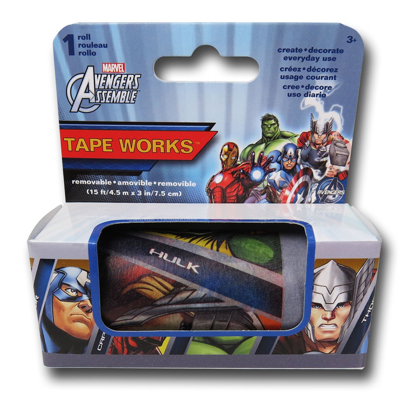 Avengers Removable Accent Tape, Blue