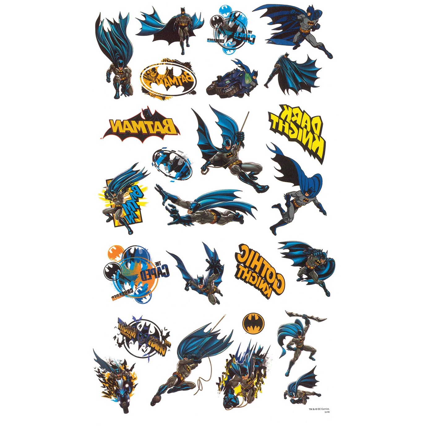 Batman Temporary Tattoo 25-Pack, Blue
