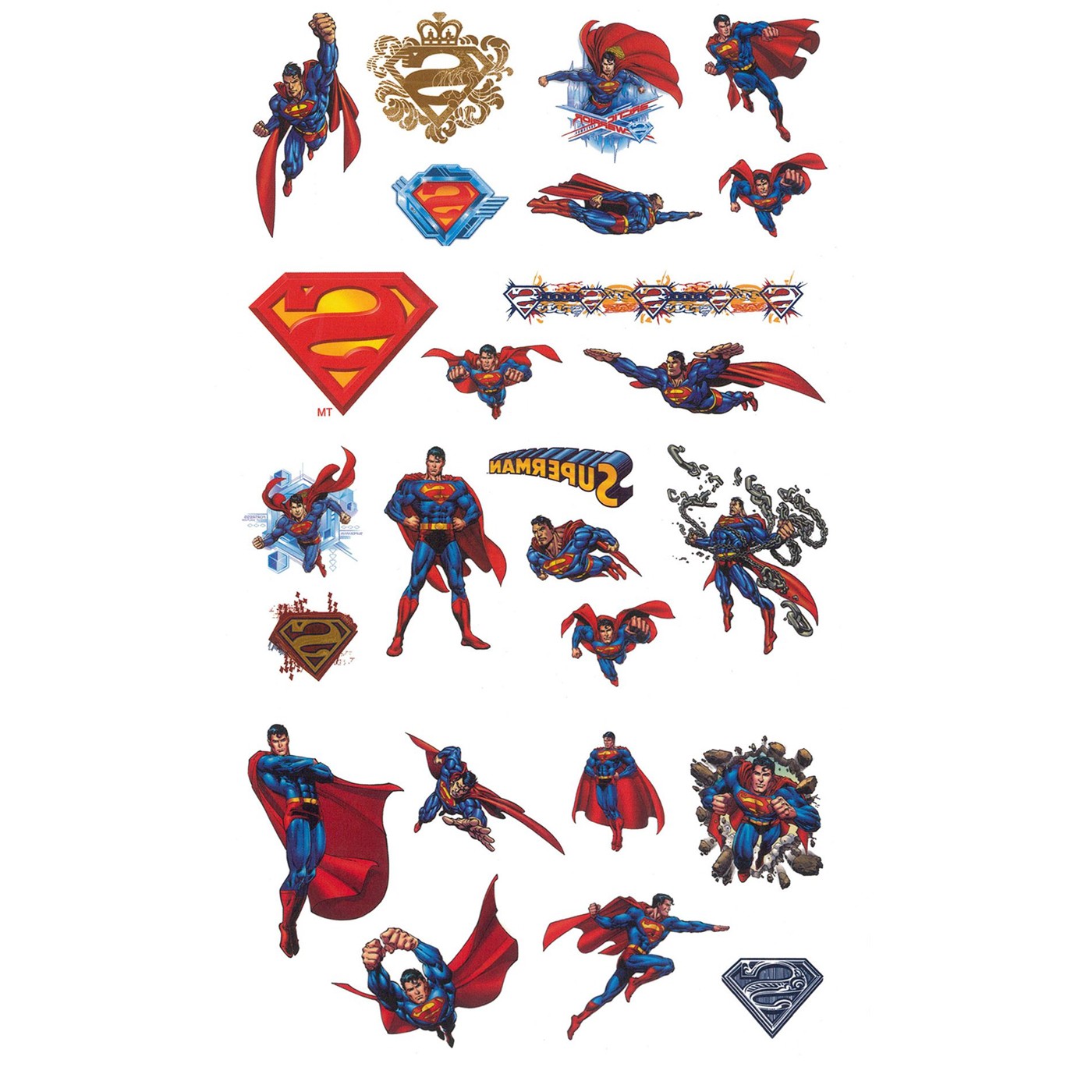 Superman Temporary Tattoo 25-Pack, Red