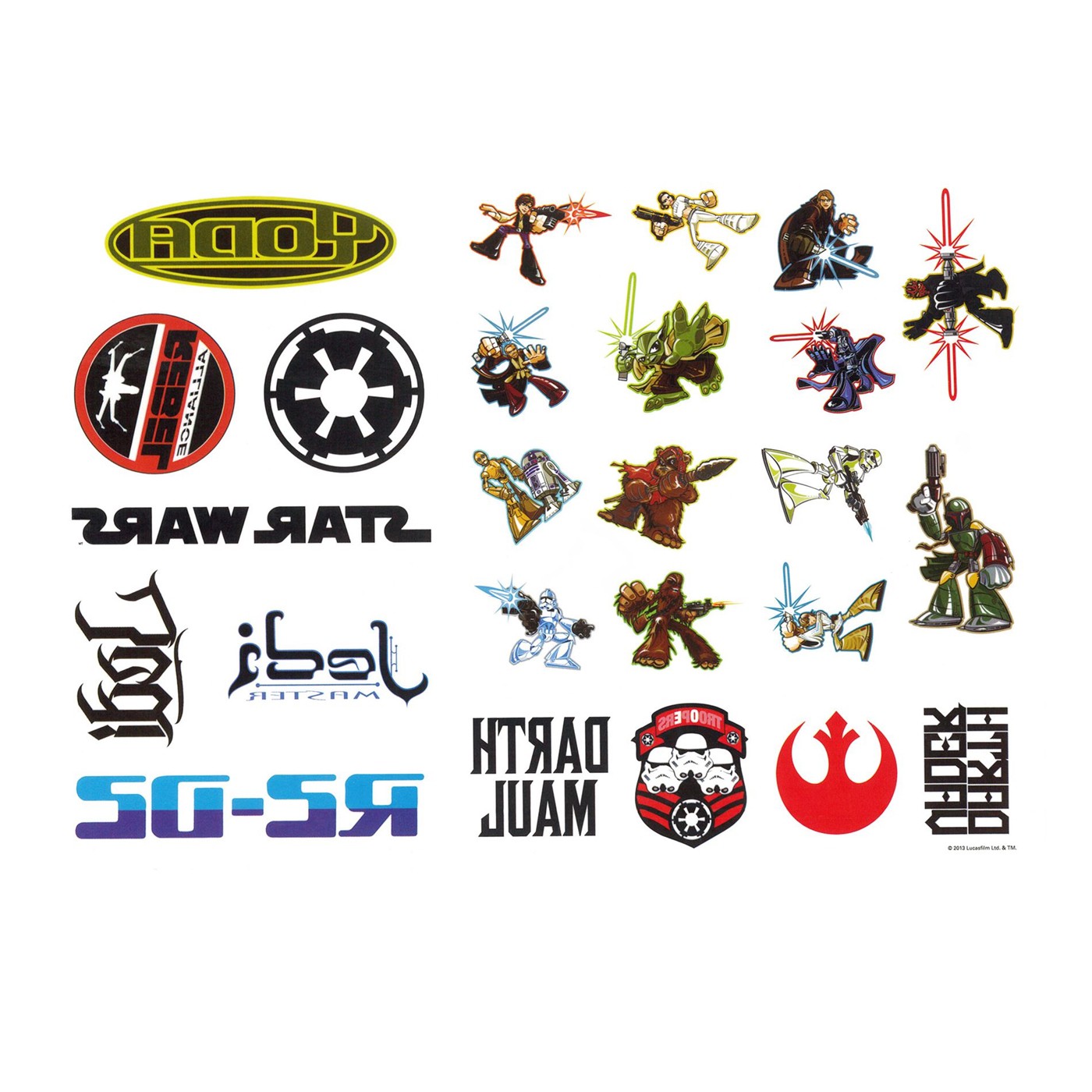 Star Wars Temporary Tattoo 25-Pack, Blue
