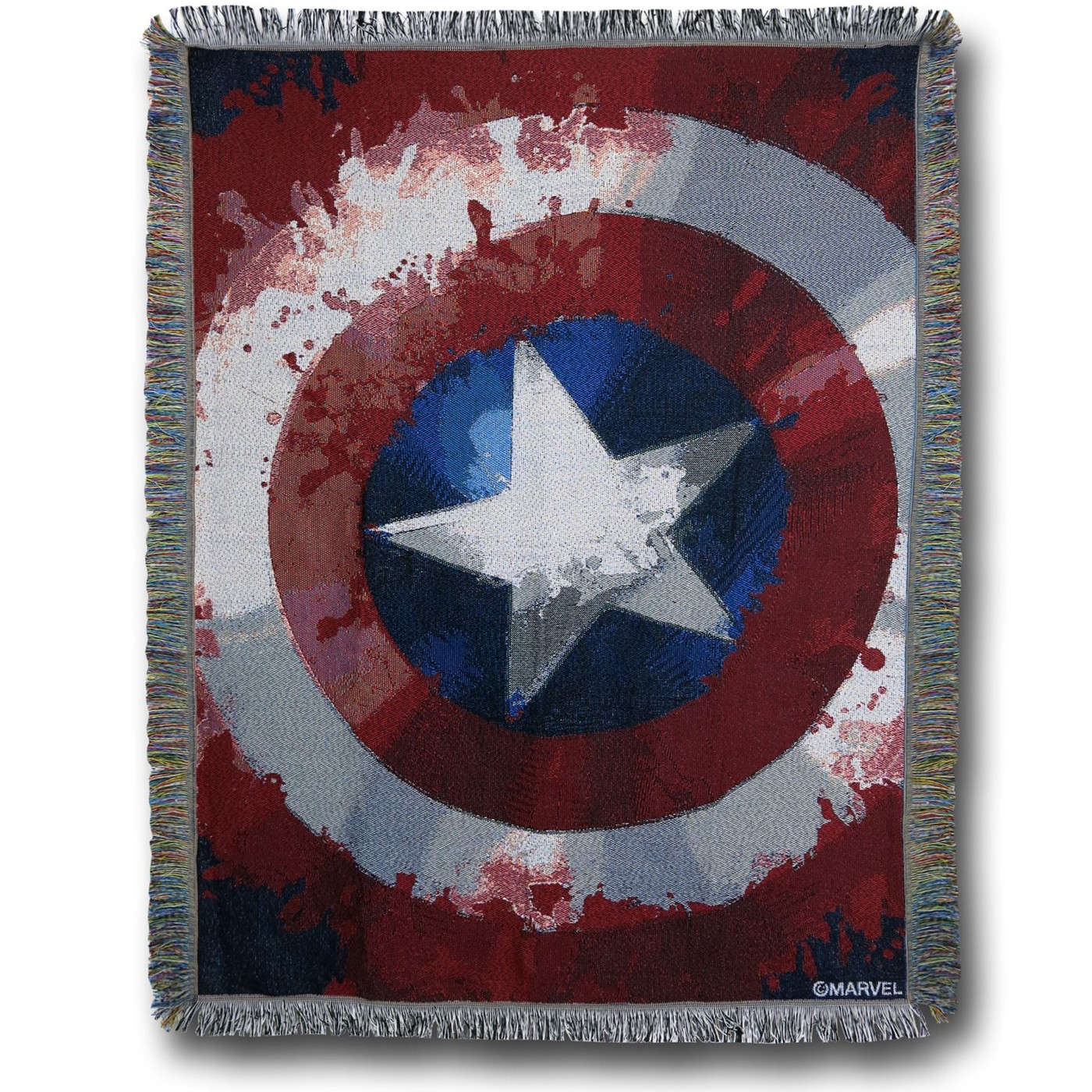 Captain America Shield Throw Blanket, Red