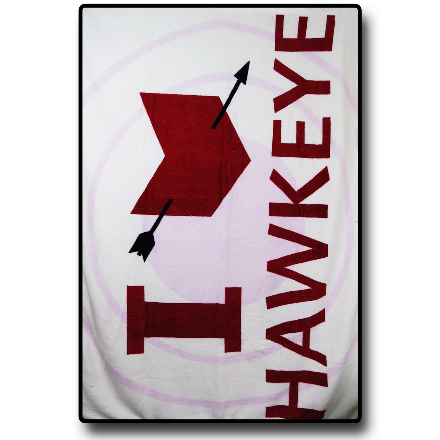 Hawkeye I Love Hawkeye Fleece Throw Blanket, White