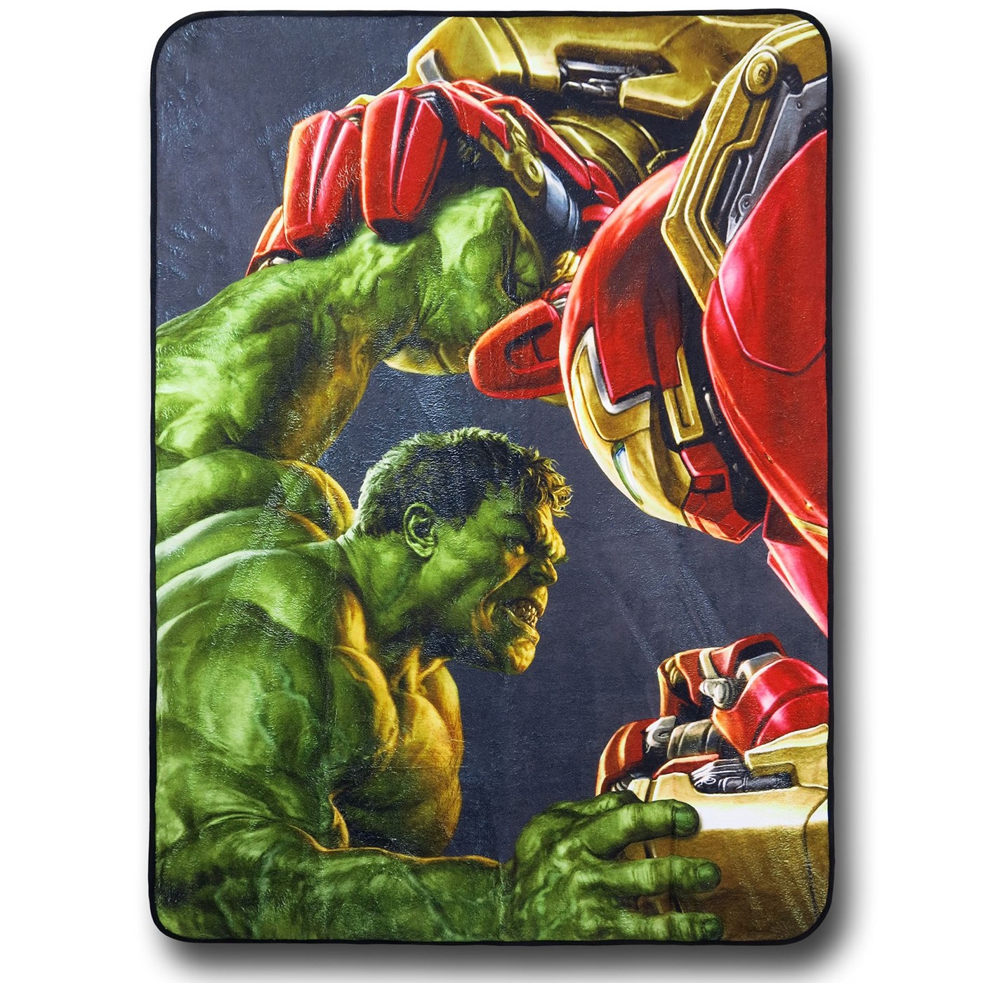 Avengers Age of Ultron Hulkbuster Fleece Throw Blanket, Grey
