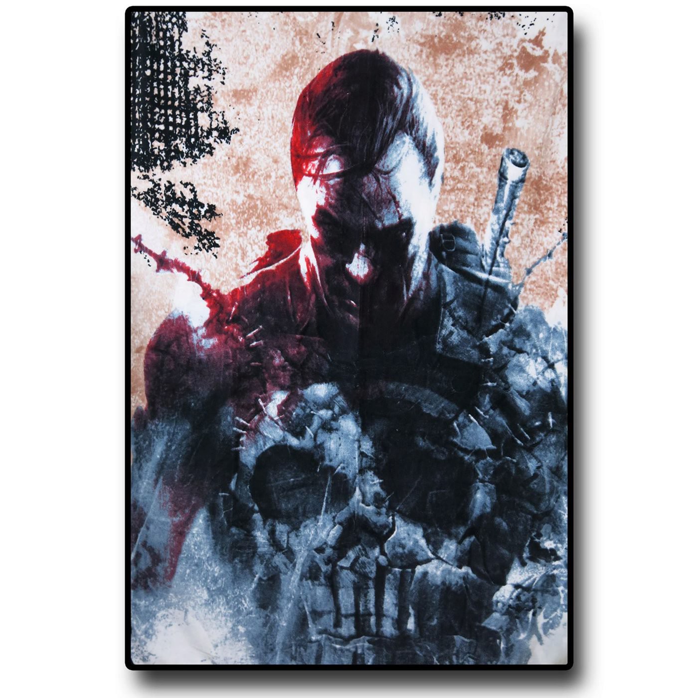 Punisher Fleece Throw Blanket, Black