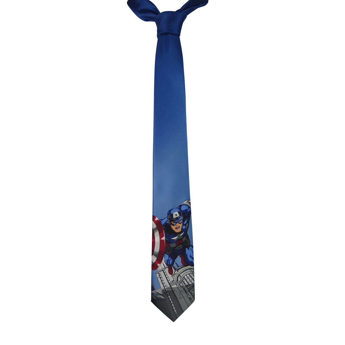 Captain America Charging Tie, Blue