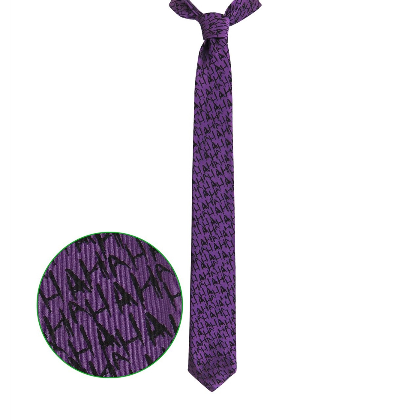The Joker Micro Print Men's Neck Tie, Purple