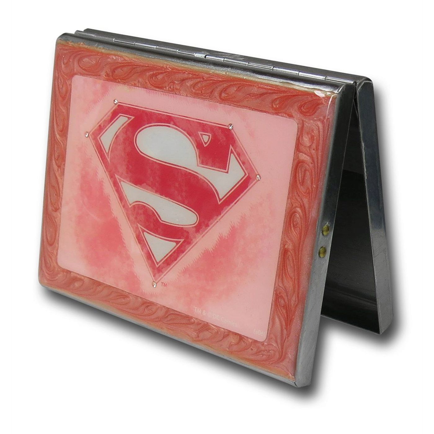 Supergirl Symbol Metal Tin Box, Pink