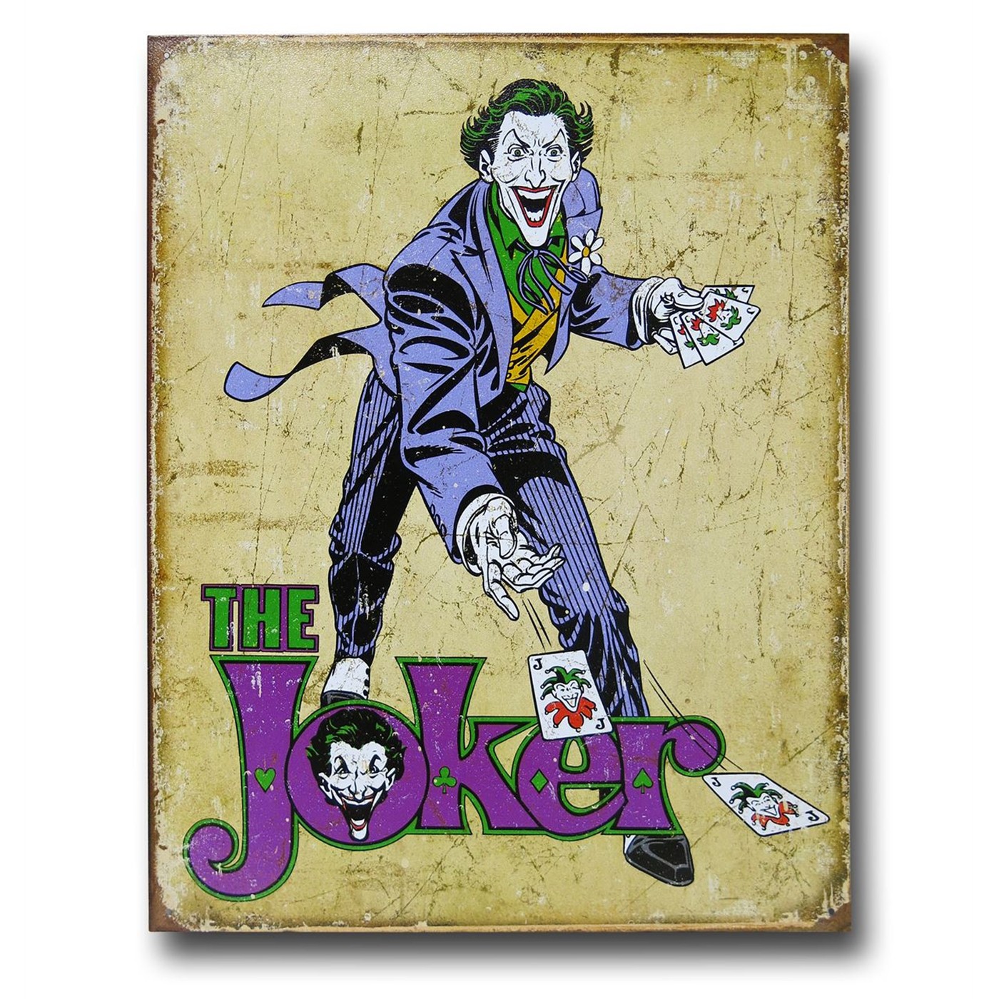 Joker Tin Sign, Brown