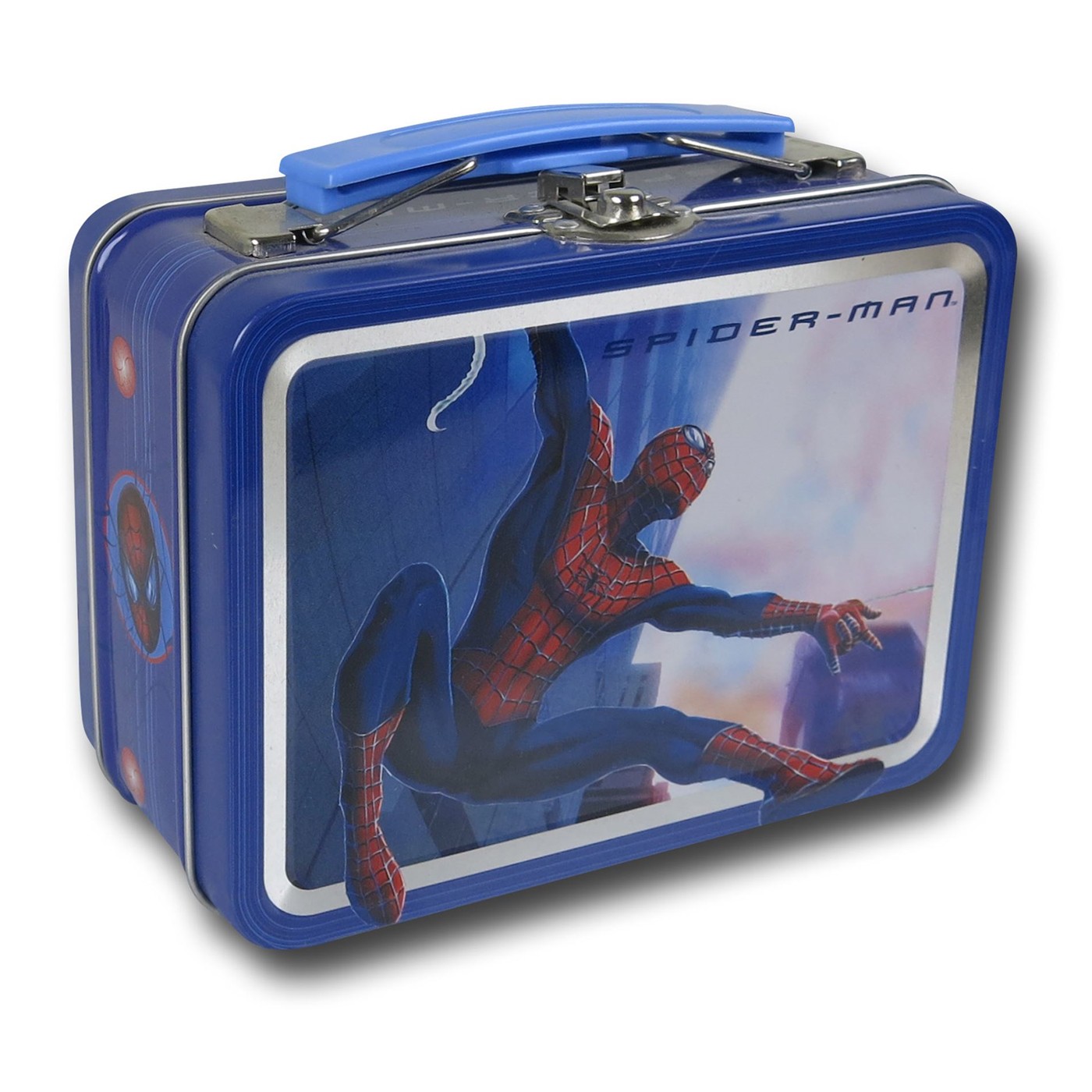 Spider-Man Movie Leap Blue Mini Tin Lunch Box, Blue
