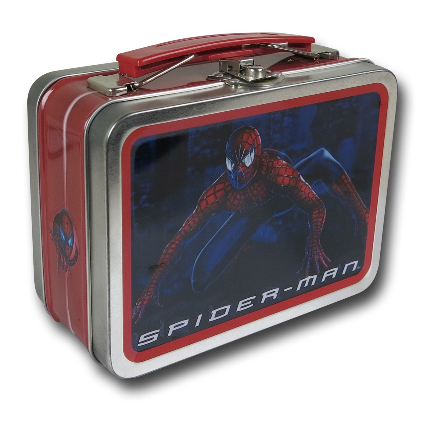 Spider-Man Movie Crouch Red Tin Mini Lunch Box, Red