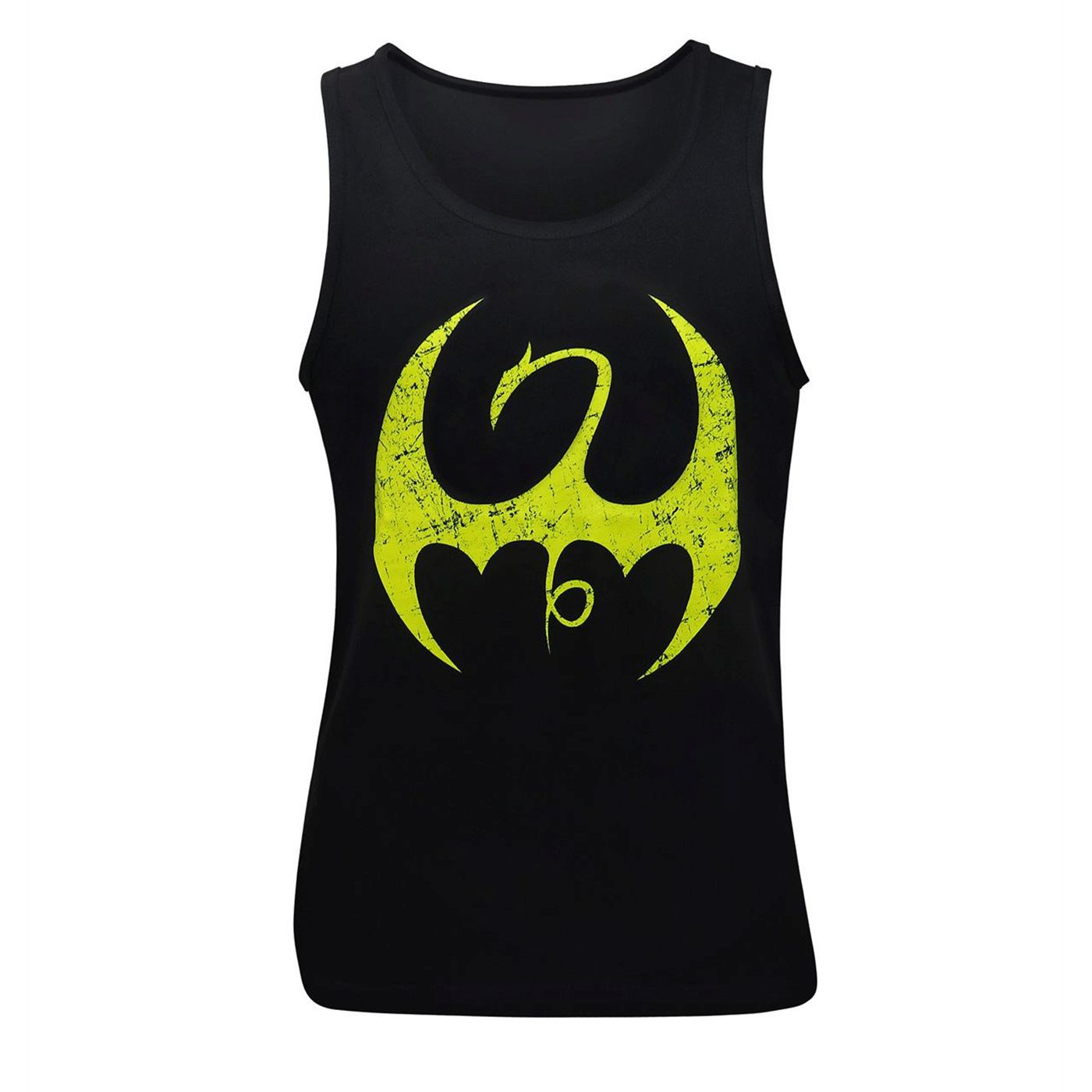 Iron Fist Distressed Symbol Men's Tank Top, Black
