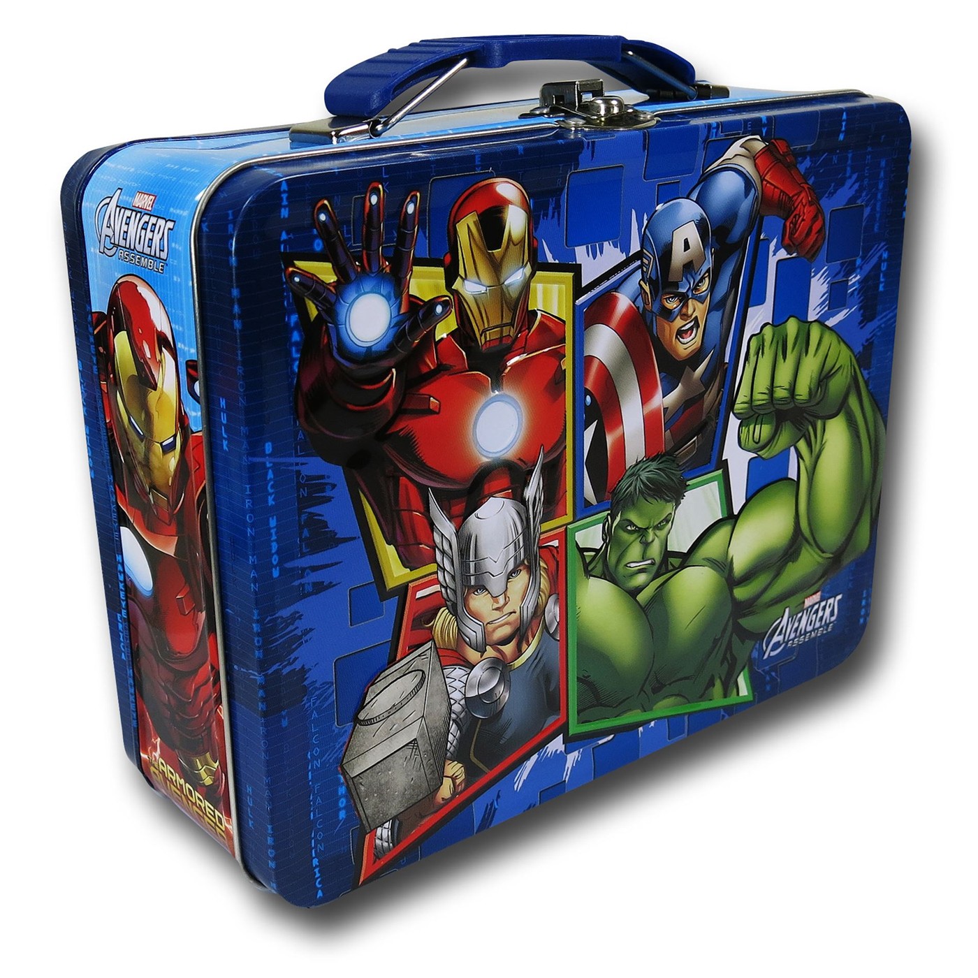 Avengers Blue Square Tin Lunch Box, Blue