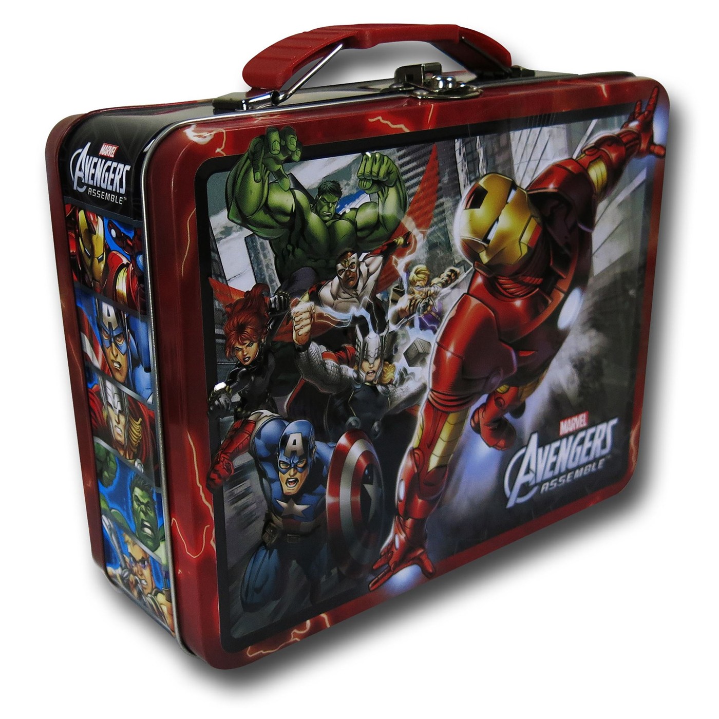 Avengers Red Square Tin Lunch Box, Red