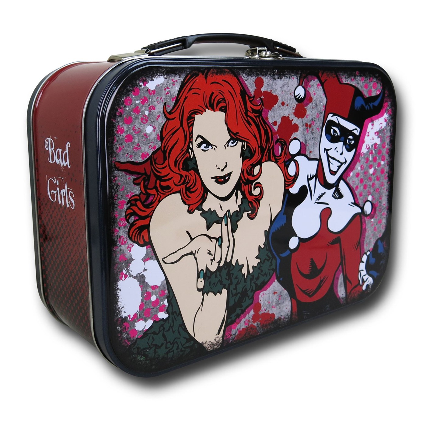 Harley Quinn and Poison Ivy Tin Lunchbox, Red