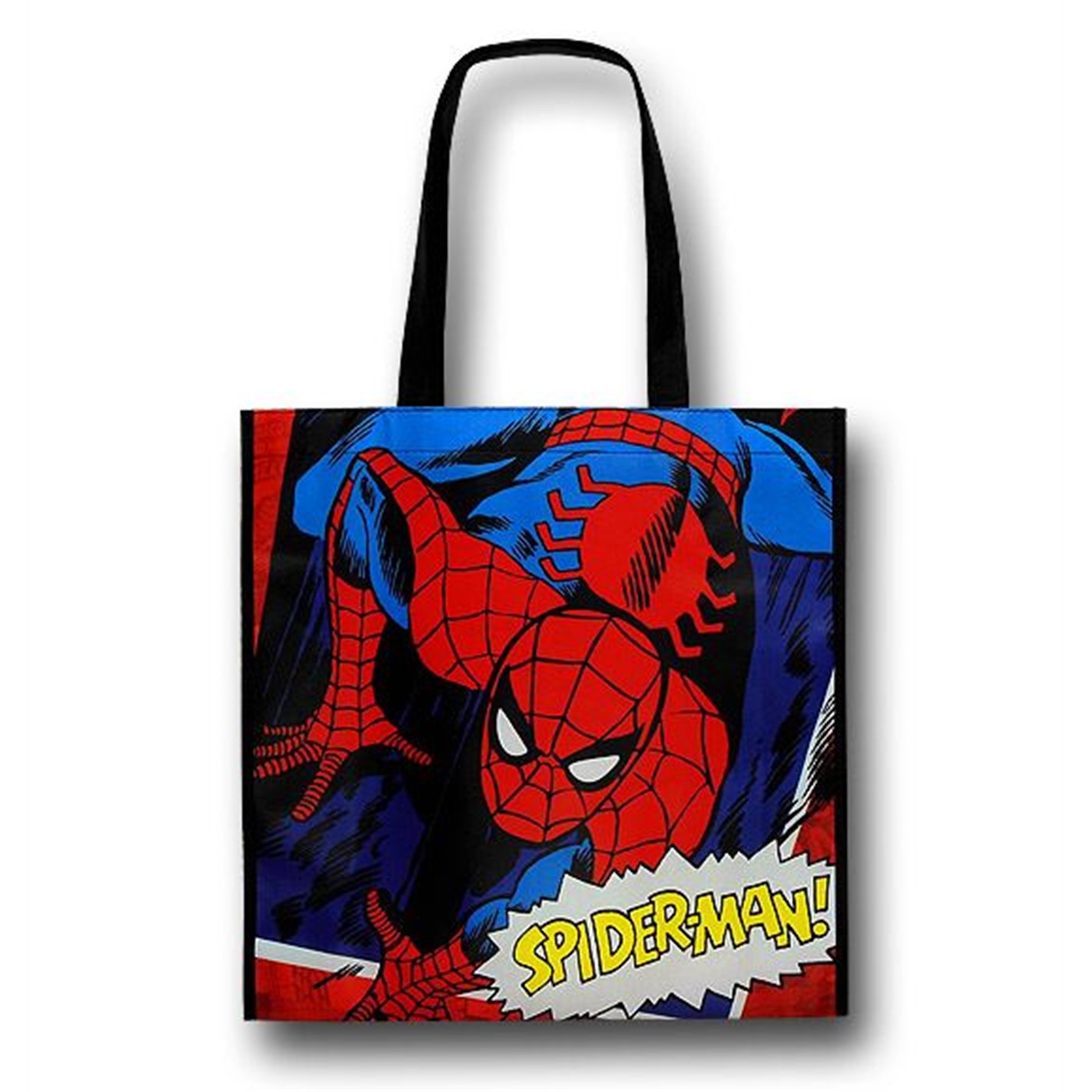 Spiderman Crawler Recycled Shopping Tote, Red