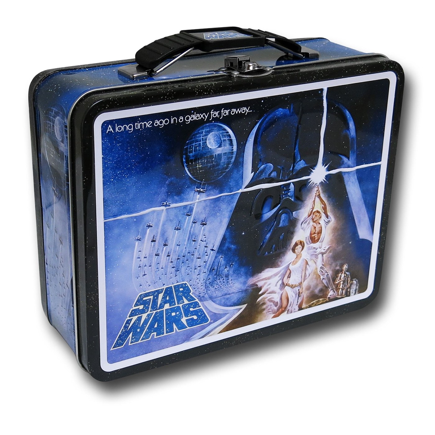 Star Wars New Hope Poster Square Tin Tote, Black