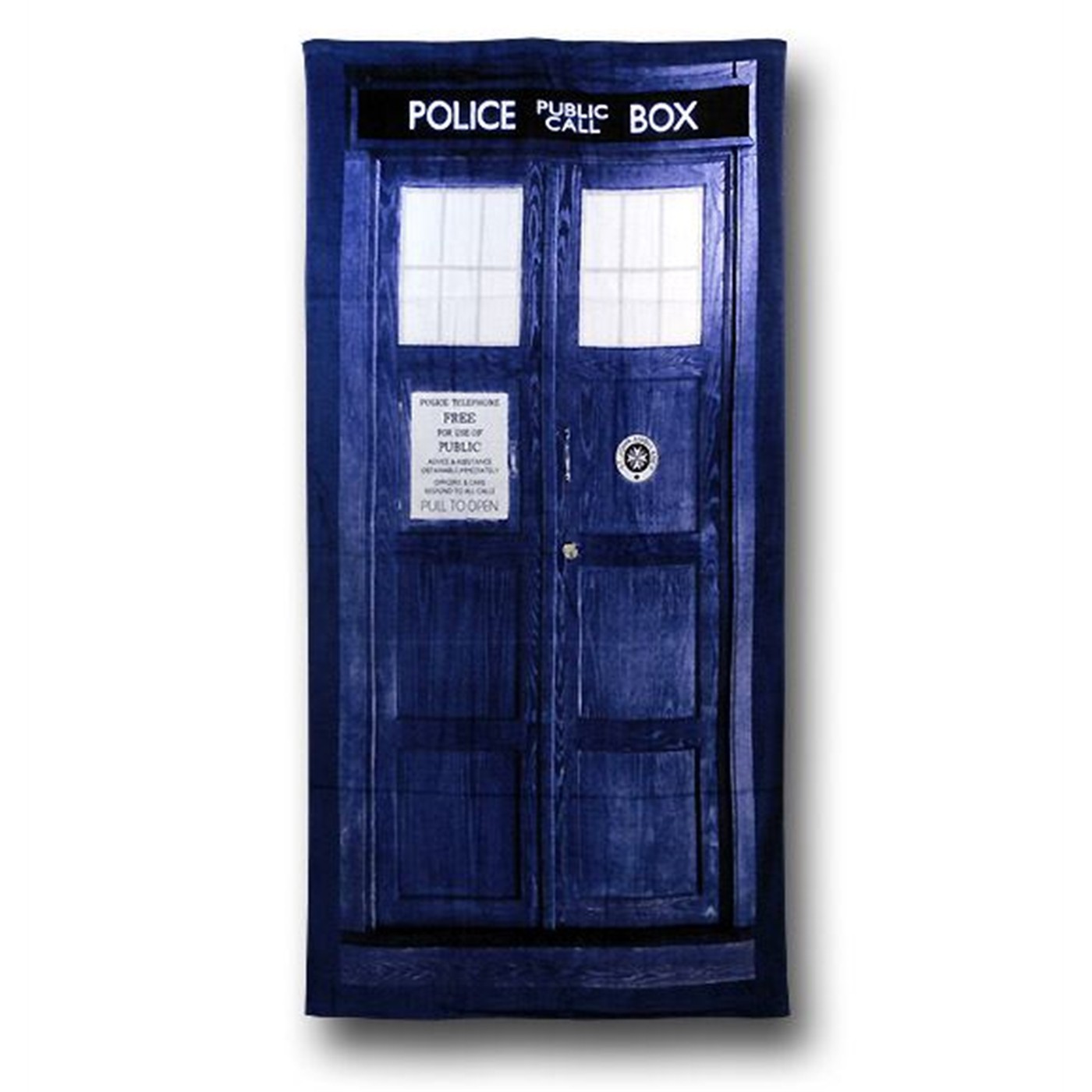 Doctor Who Blue Tardis Beach Towel, Blue