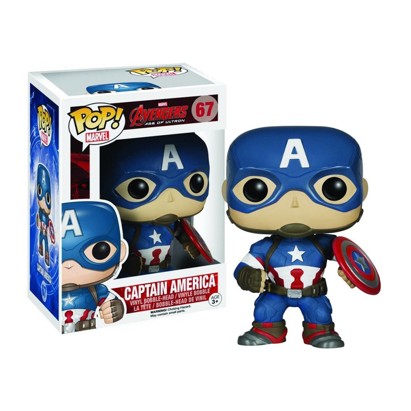 Captain America Avengers AoU Pop Vinyl Bobble Head, Blue