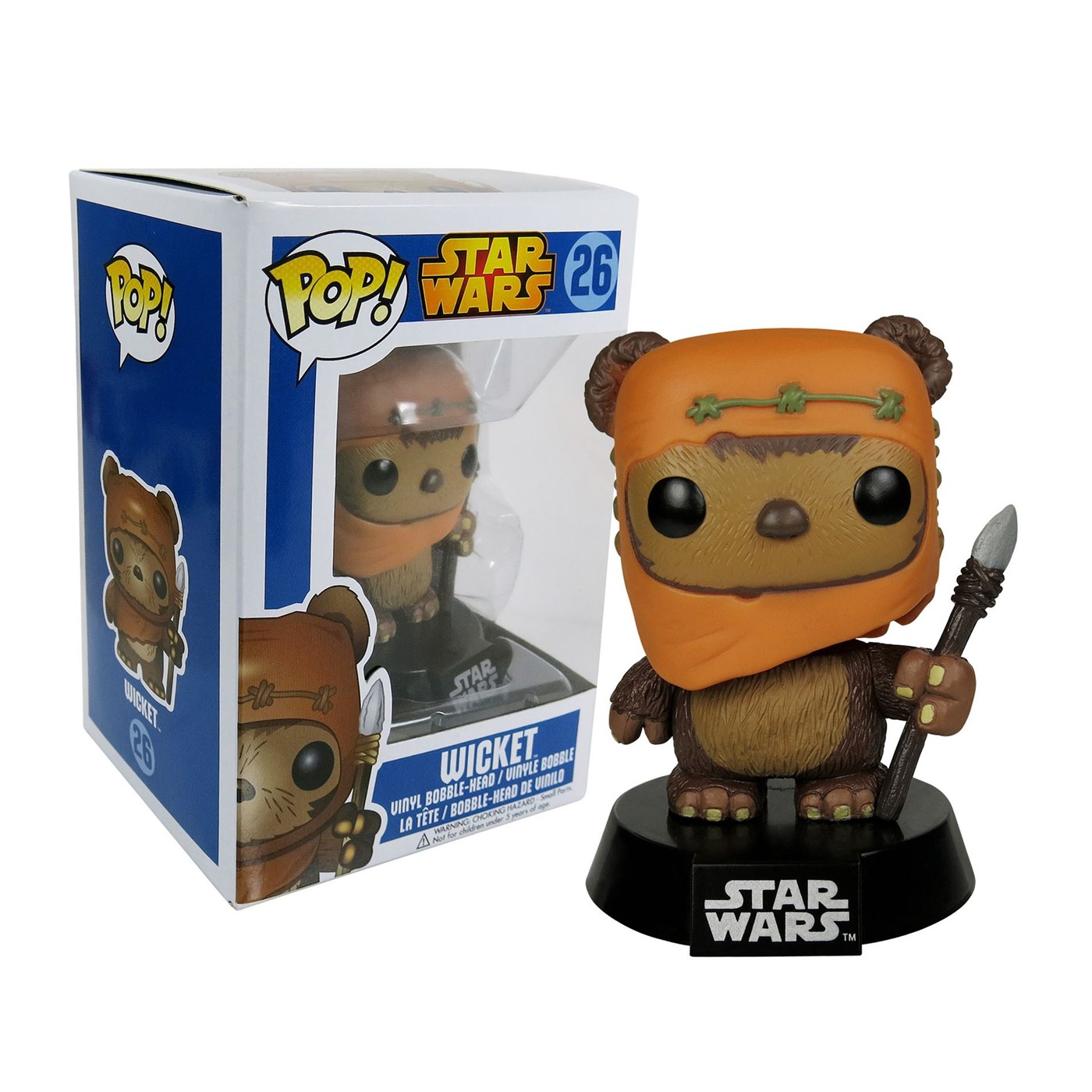 Star Wars Ewok Wicket Pop Bobblehead, Brown