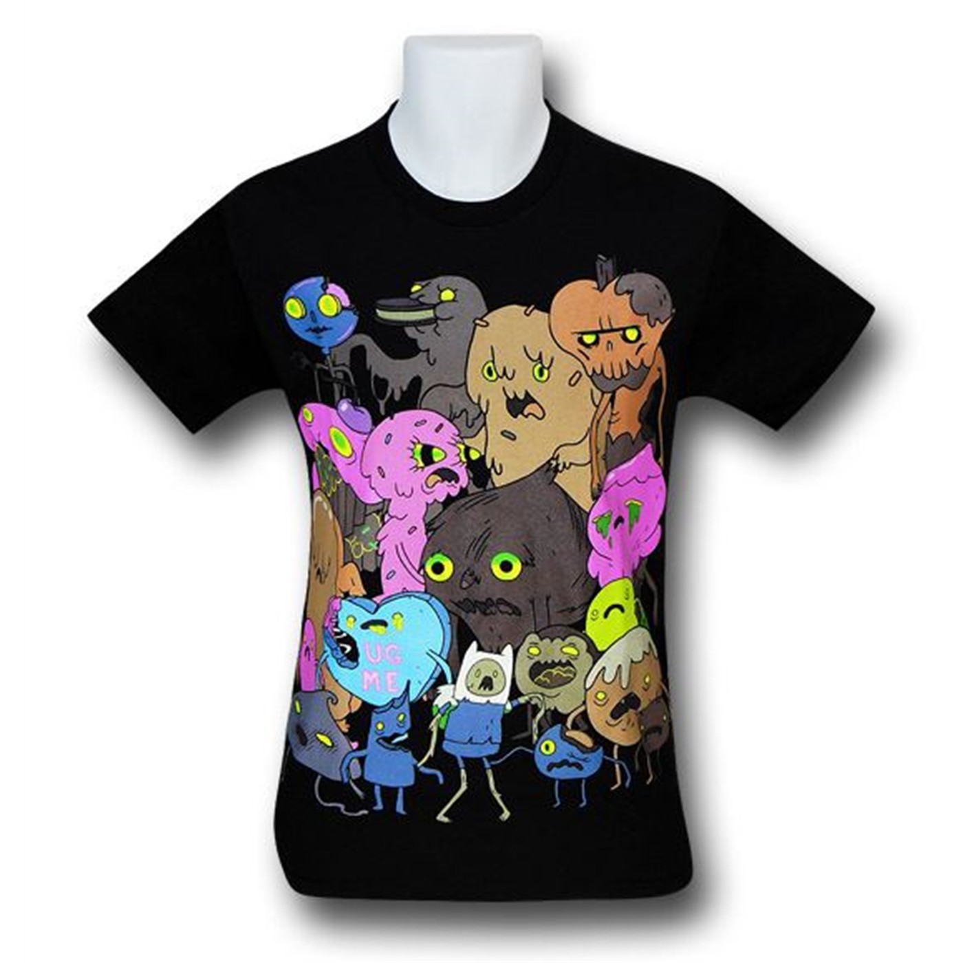 Adventure Time Candy Zombies T-Shirt, Black