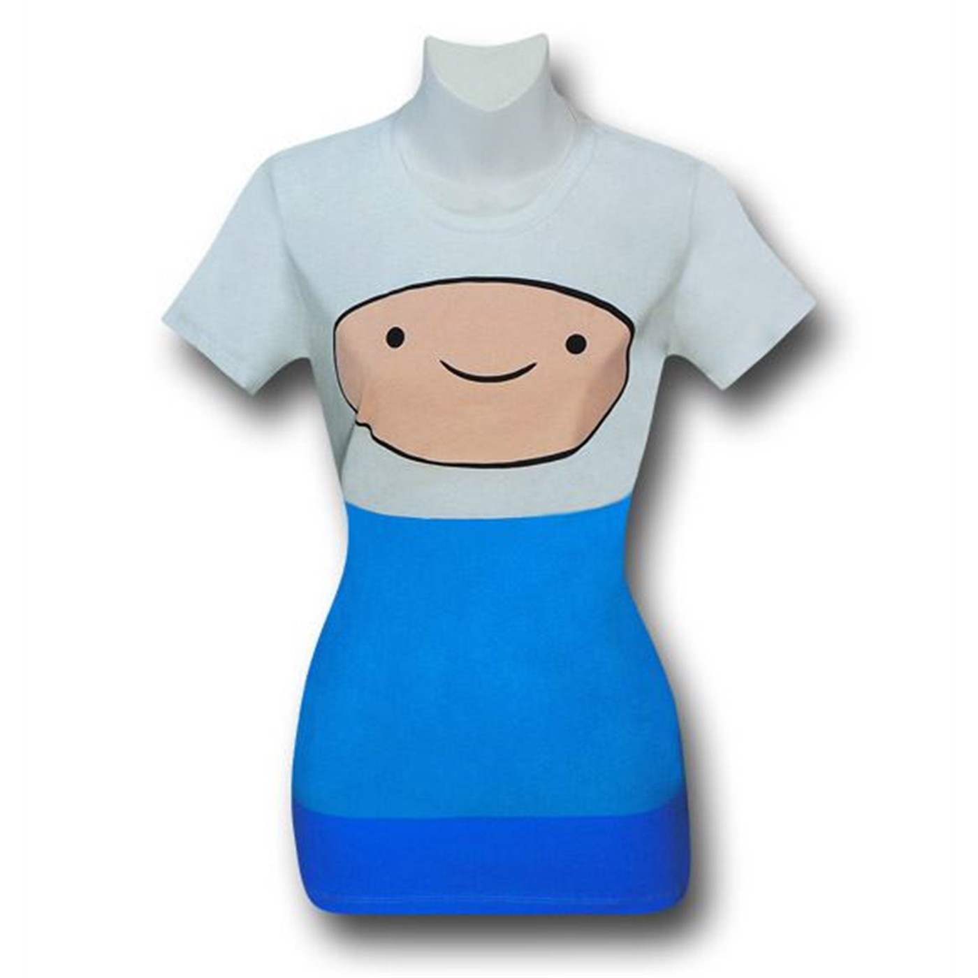Adventure Time Finn Face Women's T-Shirt, White