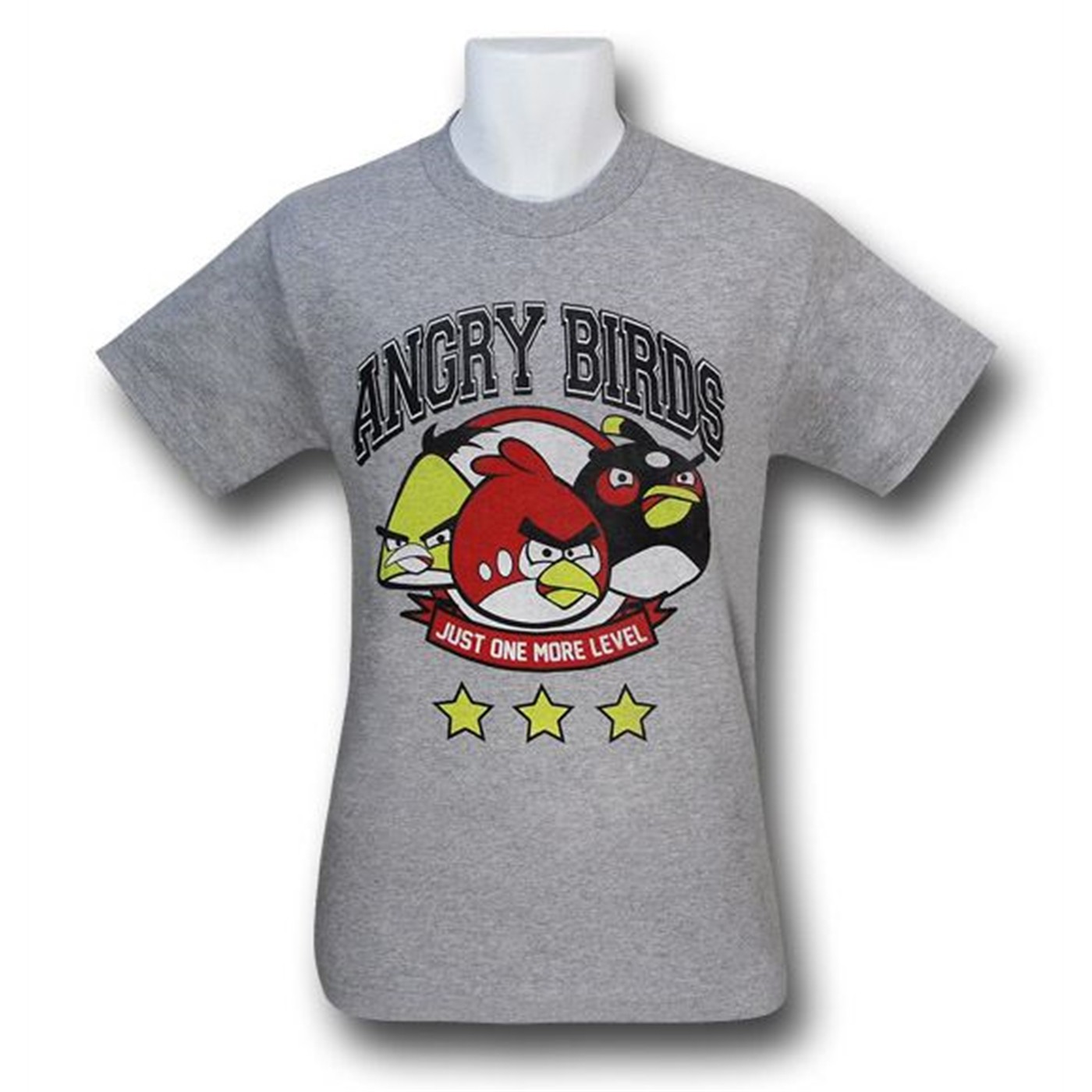 Angry Birds One More Level T-Shirt, Grey