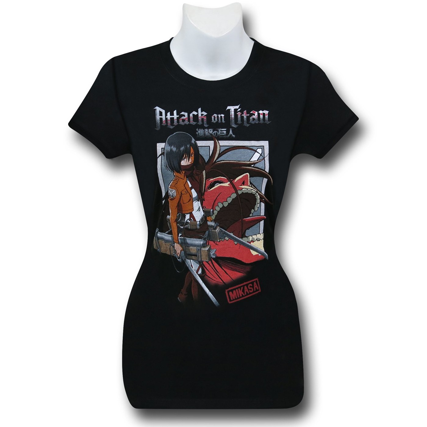 Attack On Titan Mikasa Women's T-Shirt, Black