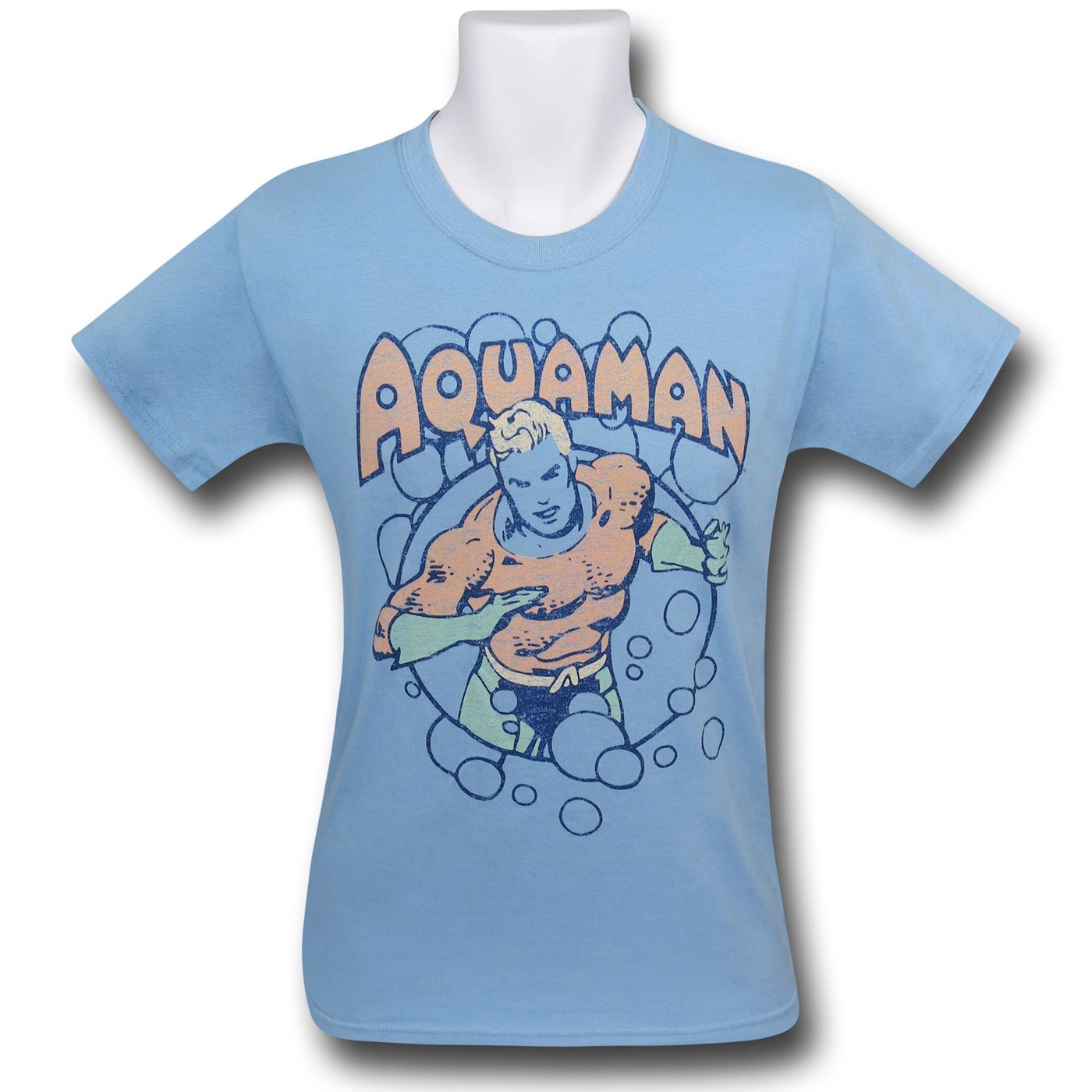 Aquaman Bubbles T-Shirt, Blue