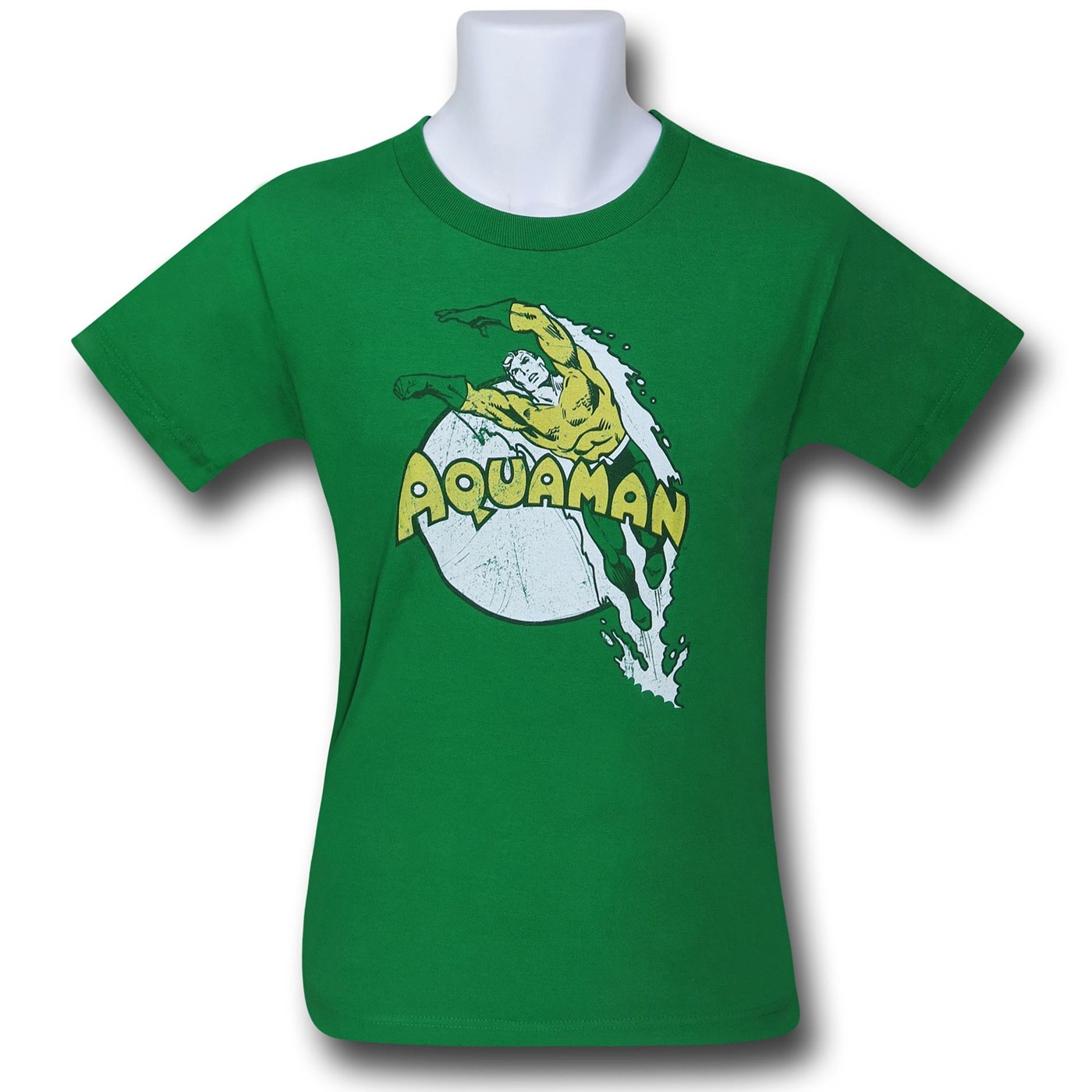 Aquaman Splash on Green T-Shirt, Green