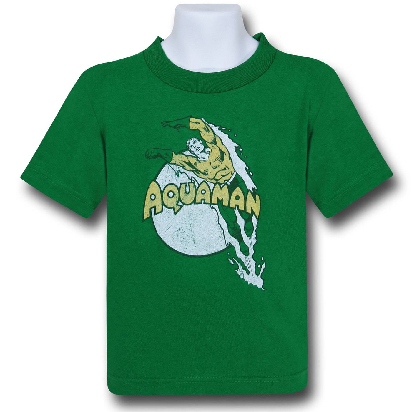 Aquaman Splash on Green Kids T-Shirt, Green