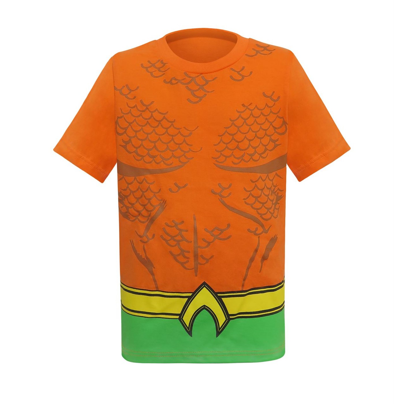 Aquaman Classic Costume Juvenile T-Shirt, Orange