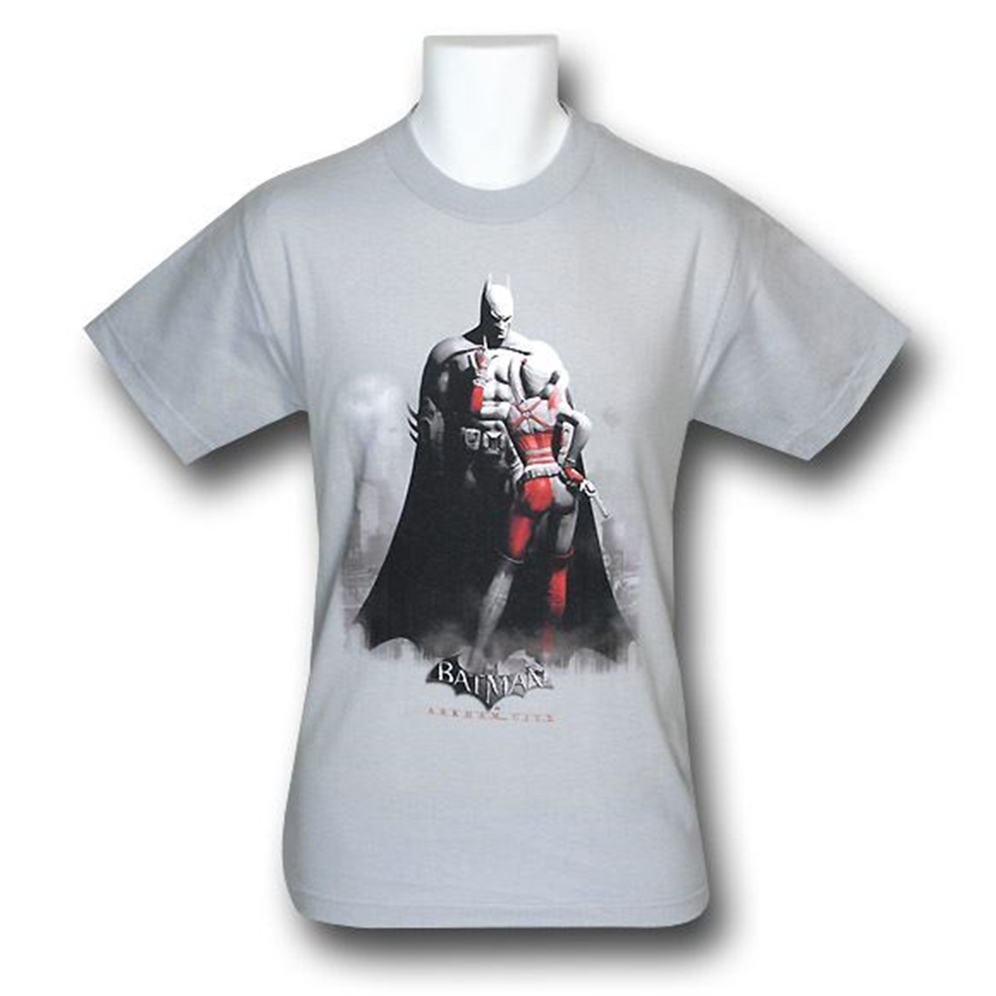 Arkham City Batman & Harley T-Shirt, Grey