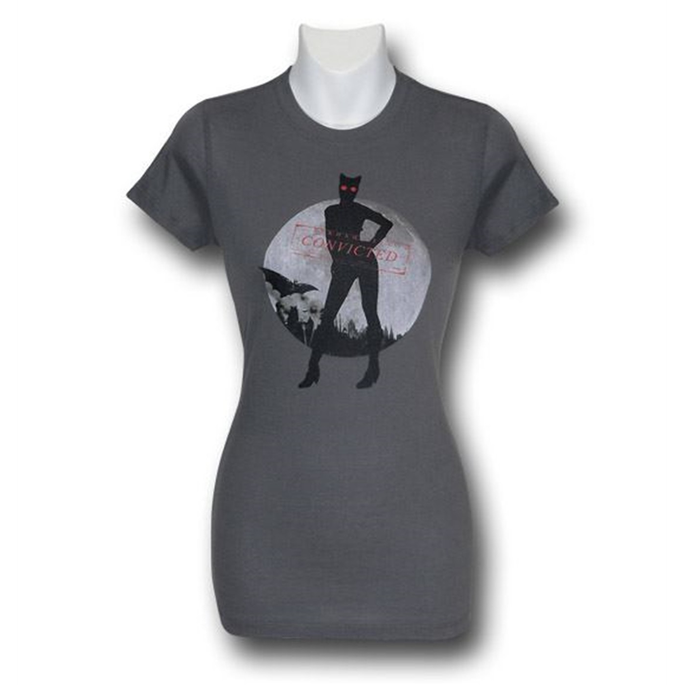 Arkham City Catwoman Convicted Women's T-Shirt, Grey
