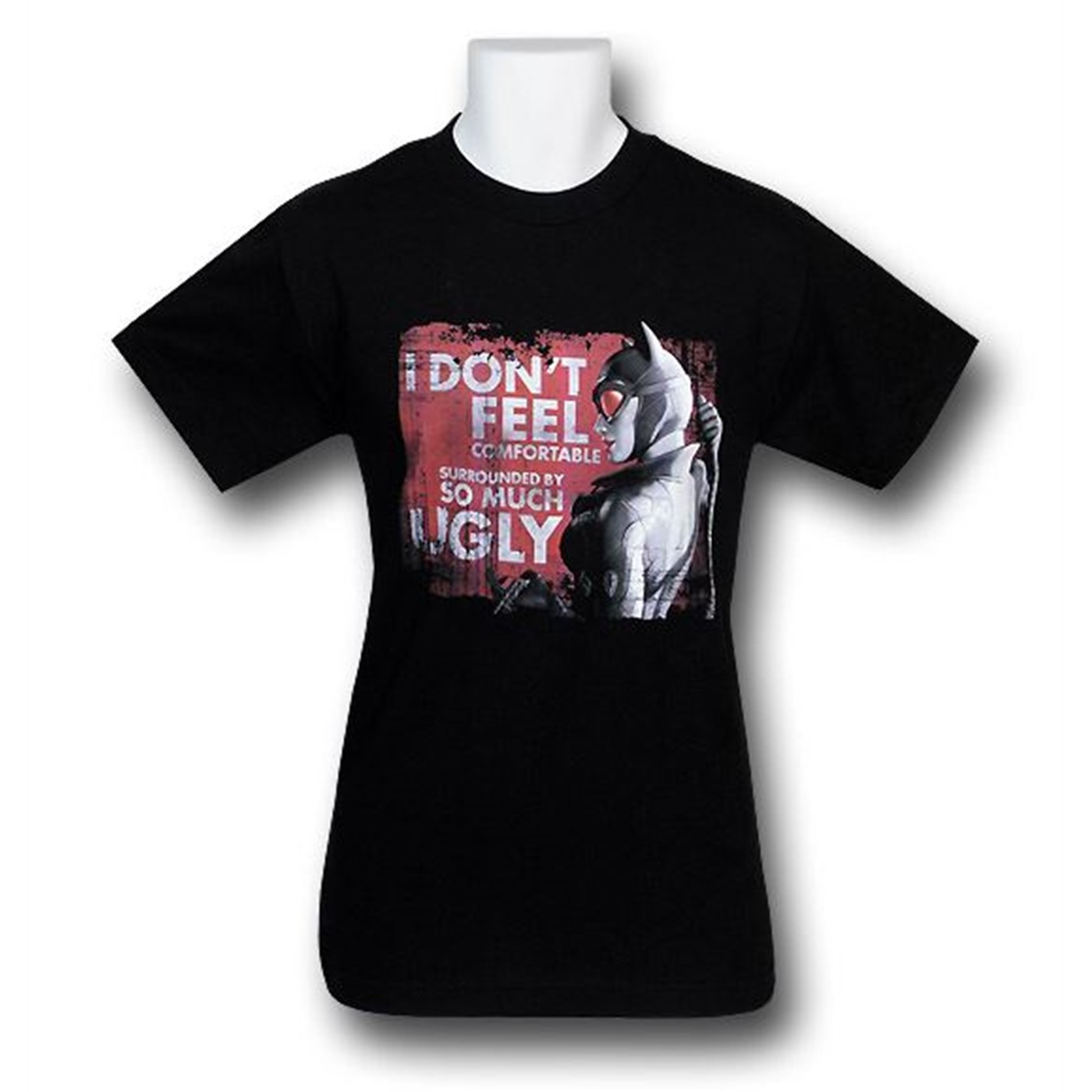 Arkham City Catwoman 'So Much Ugly' T-Shirt, Black