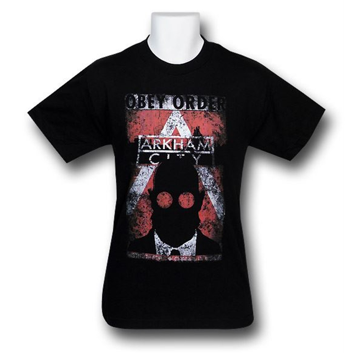 Arkham City Hugo Strange Obey Order T-Shirt, Black
