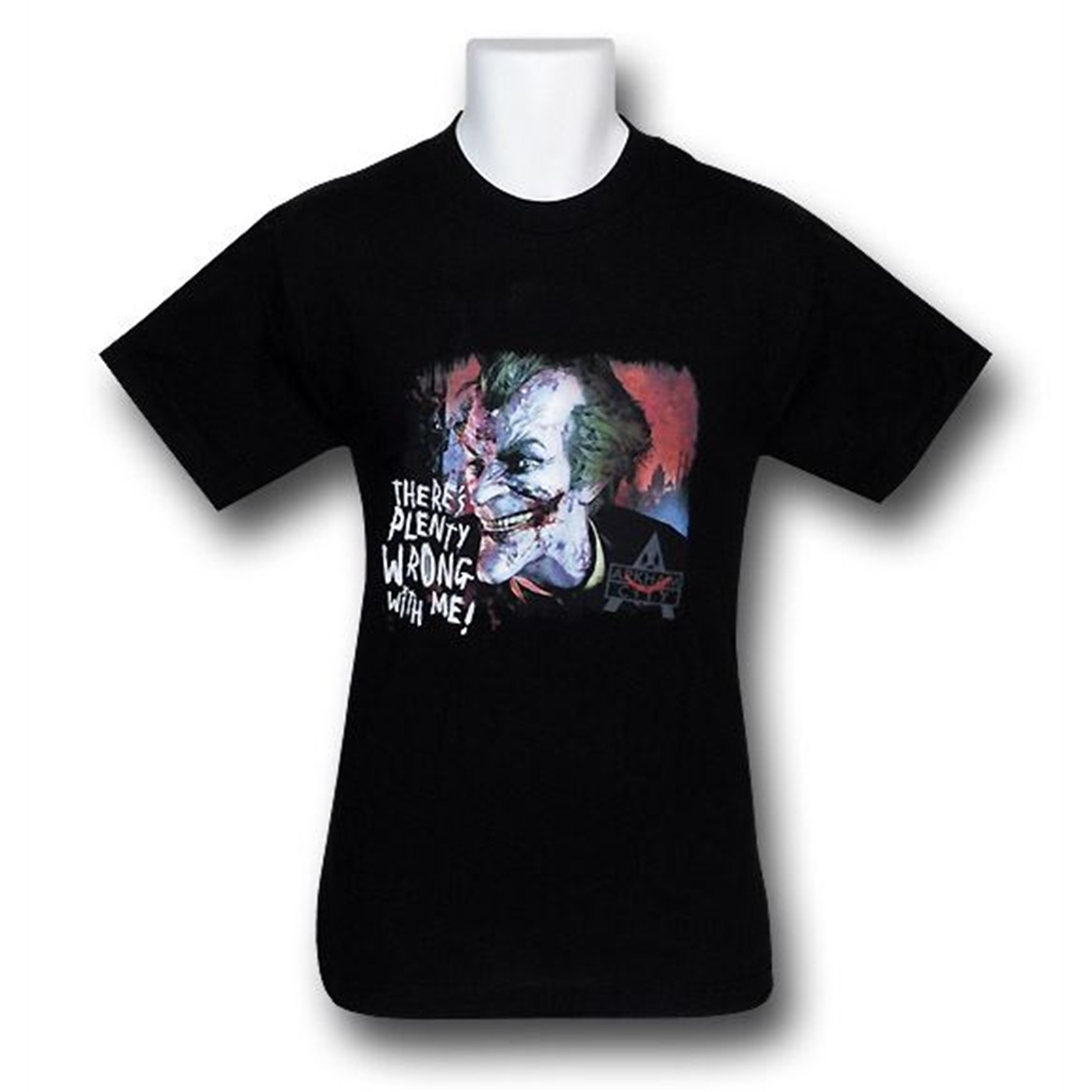 Arkham City Joker 'Plenty Wrong' T-Shirt, Black