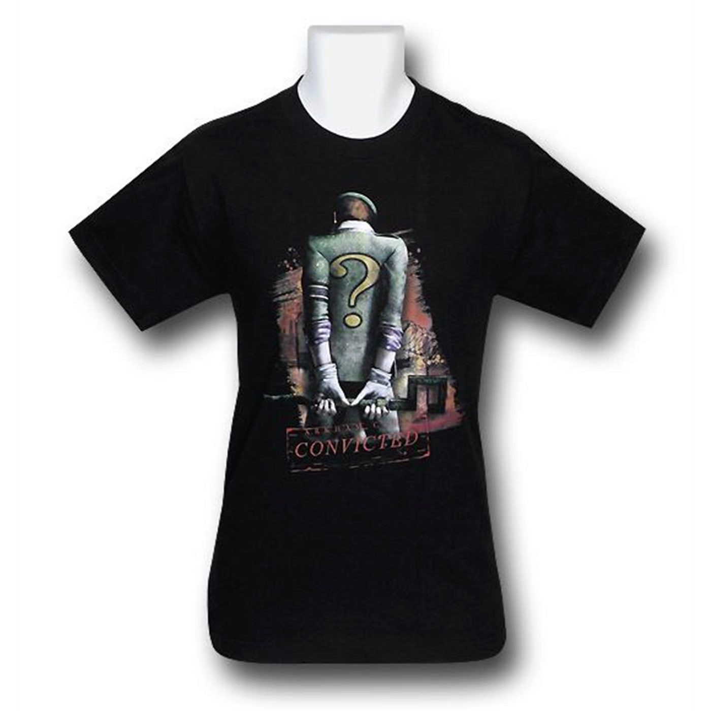 Arkham City Riddler Convicted T-Shirt, Black