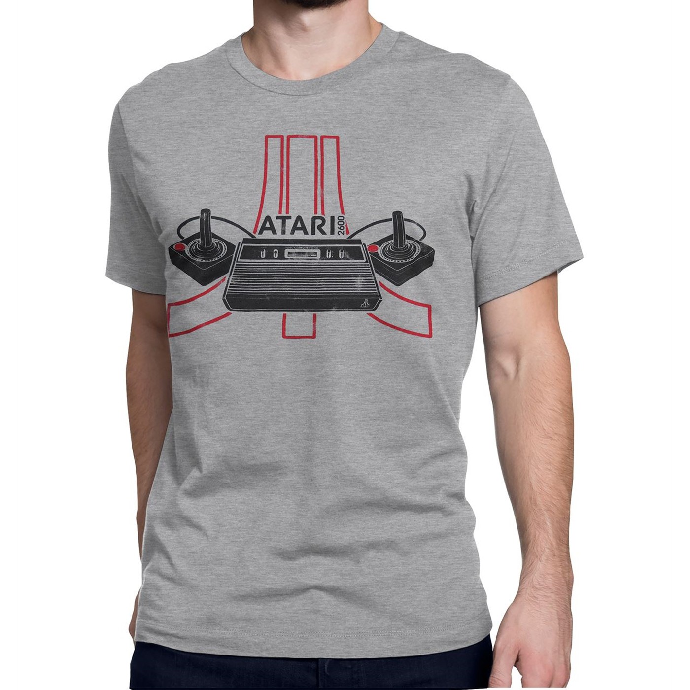 Atari 2600 Console Heather Gray Men's T-Shirt, Grey