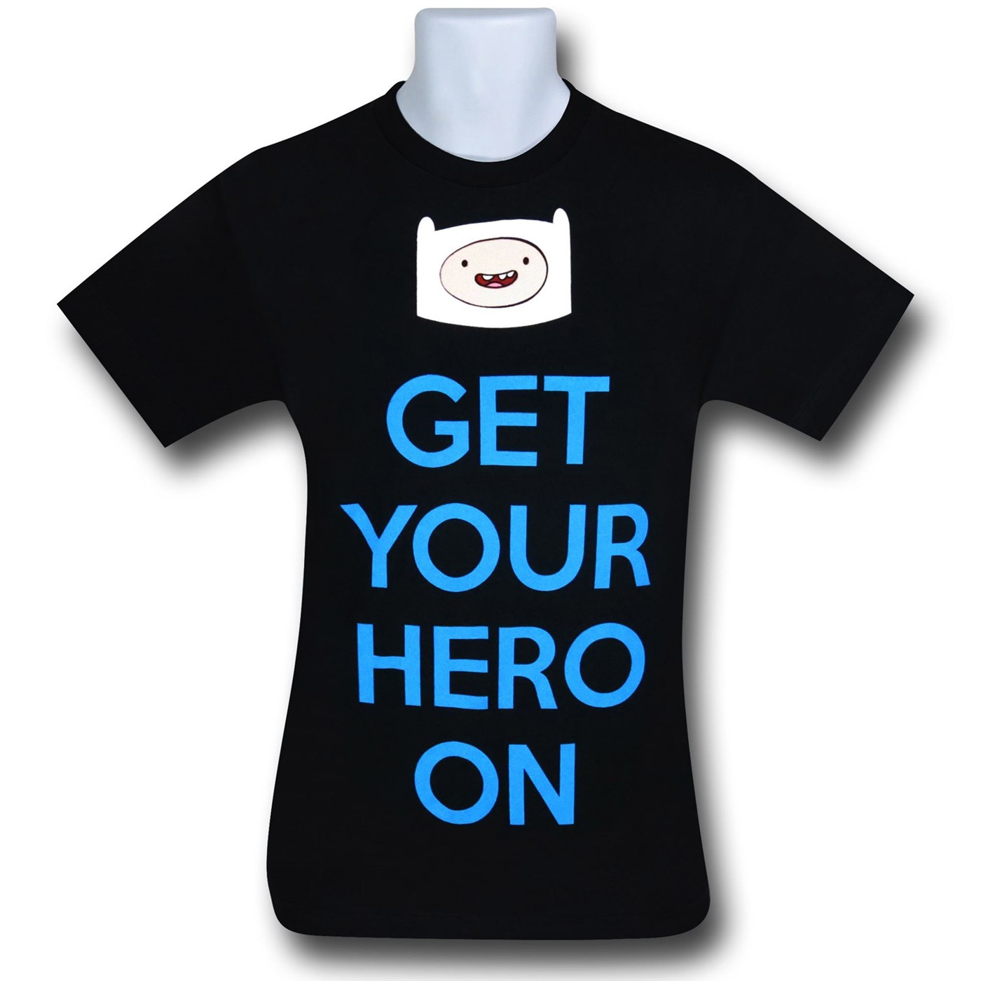 Adventure Time Hero On T-Shirt, Black