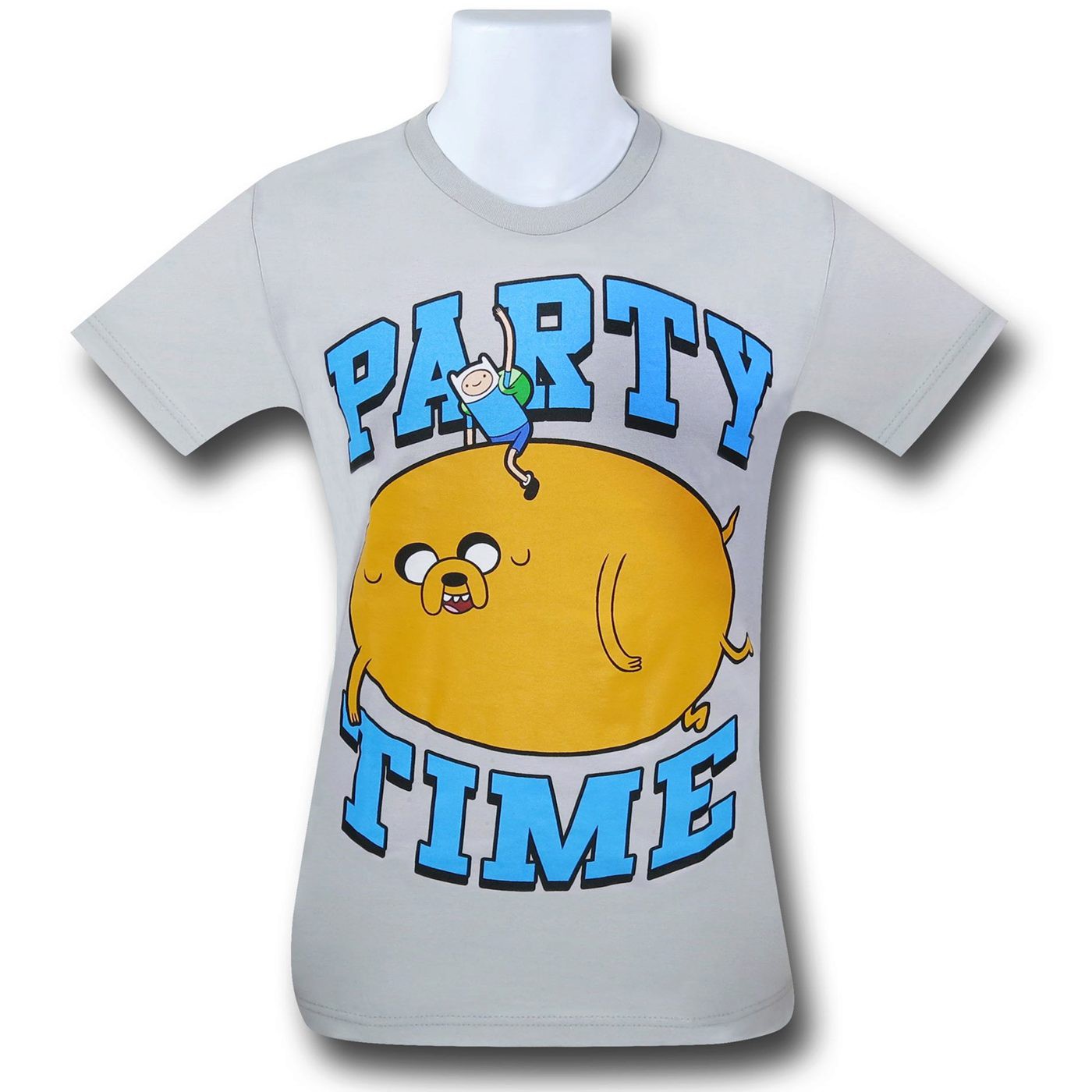 Adventure Time Jake Party Time T-Shirt, Grey