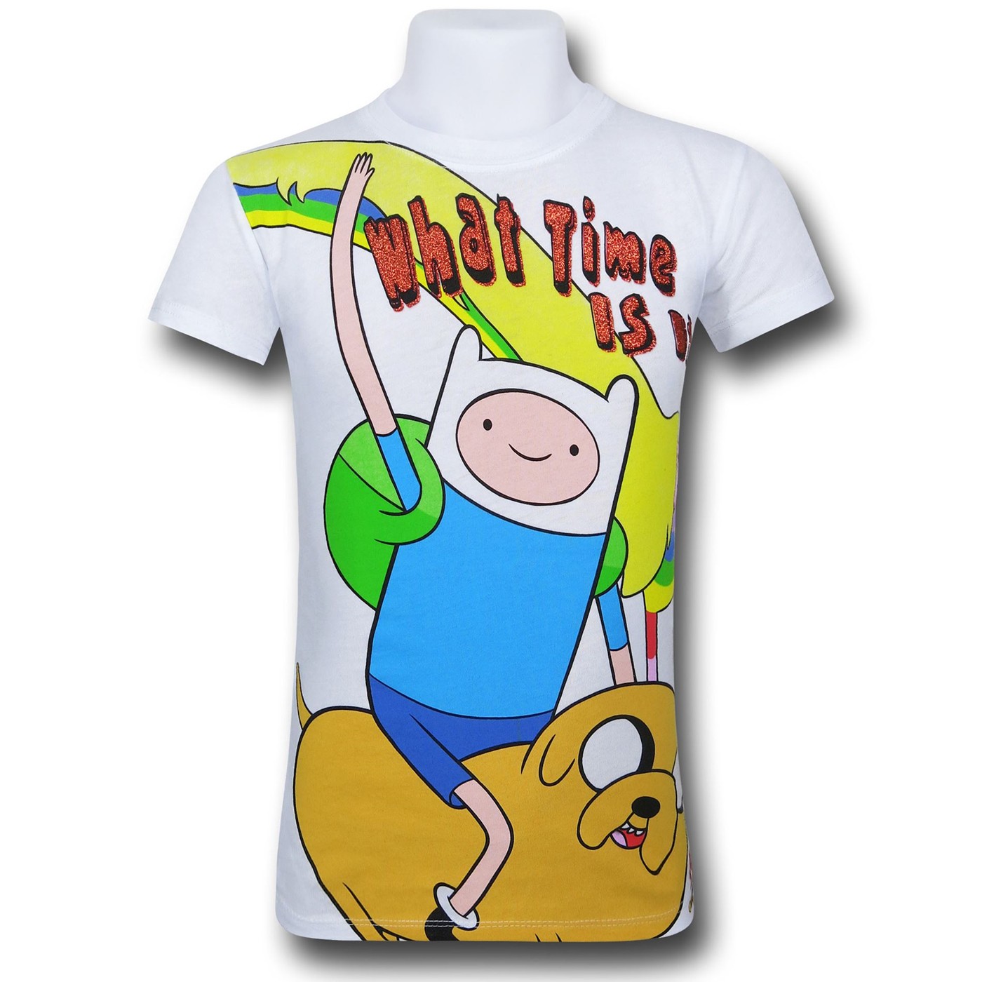 Adventure Time What Time Girls Kids T-Shirt, White