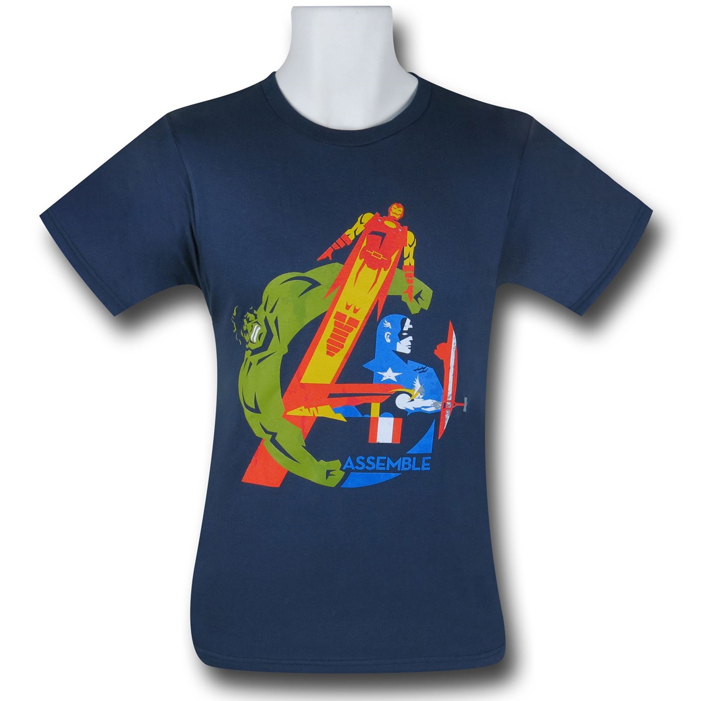 Avengers Artsy 'A' Symbol 30 Single T-Shirt, Blue