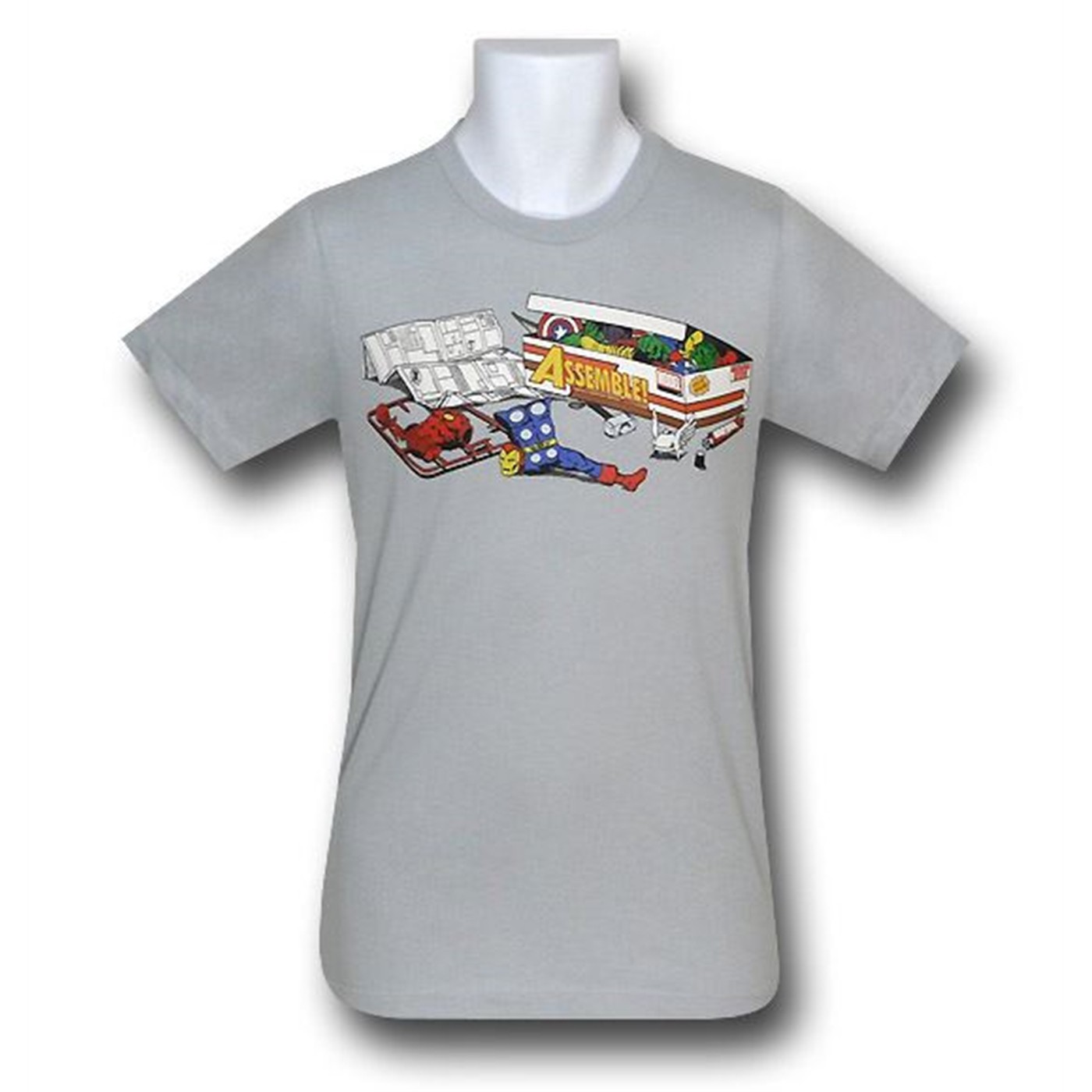 Avengers Assembly Required 30 Single T-Shirt, Grey