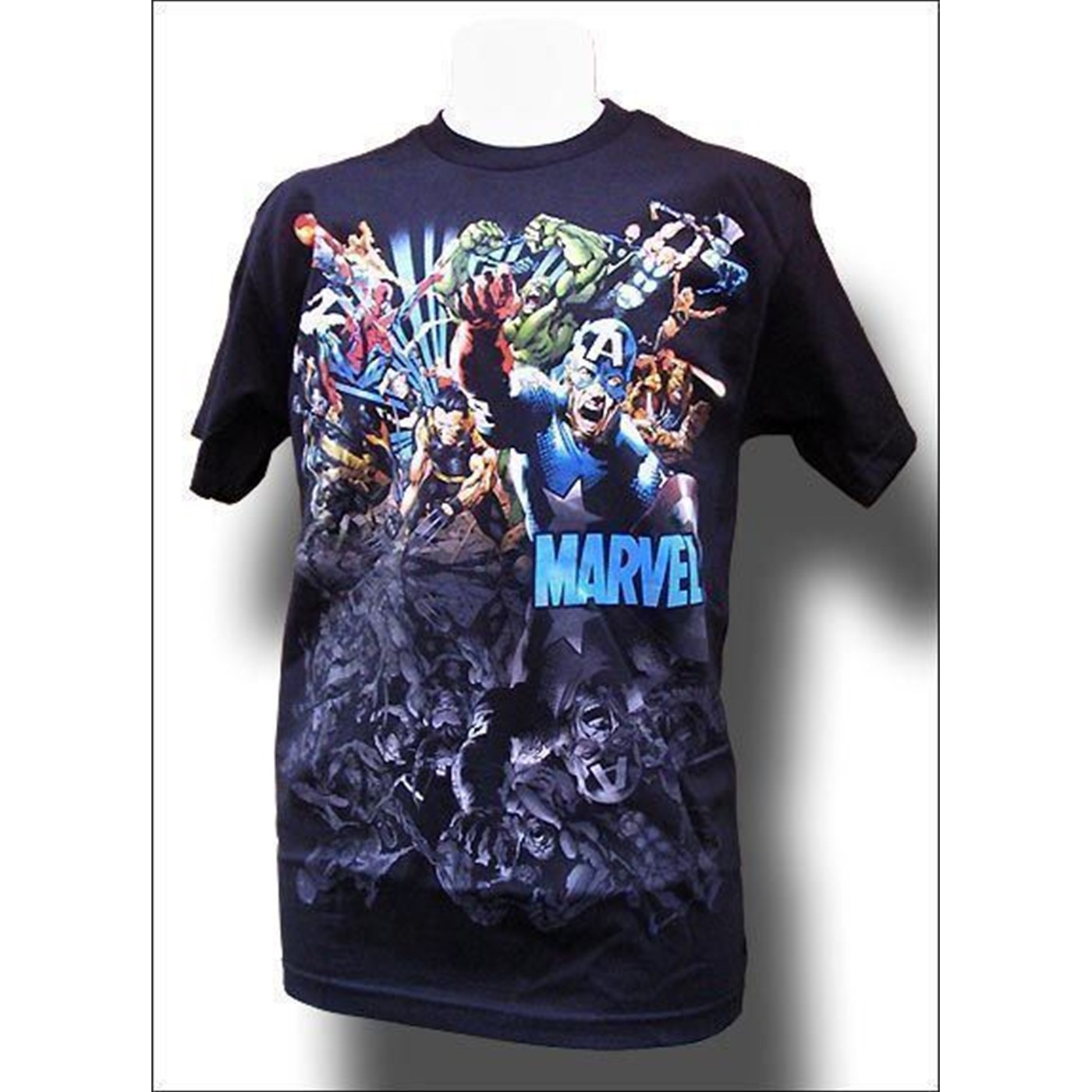 Avengers MARVEL Reflection T-Shirt, Black