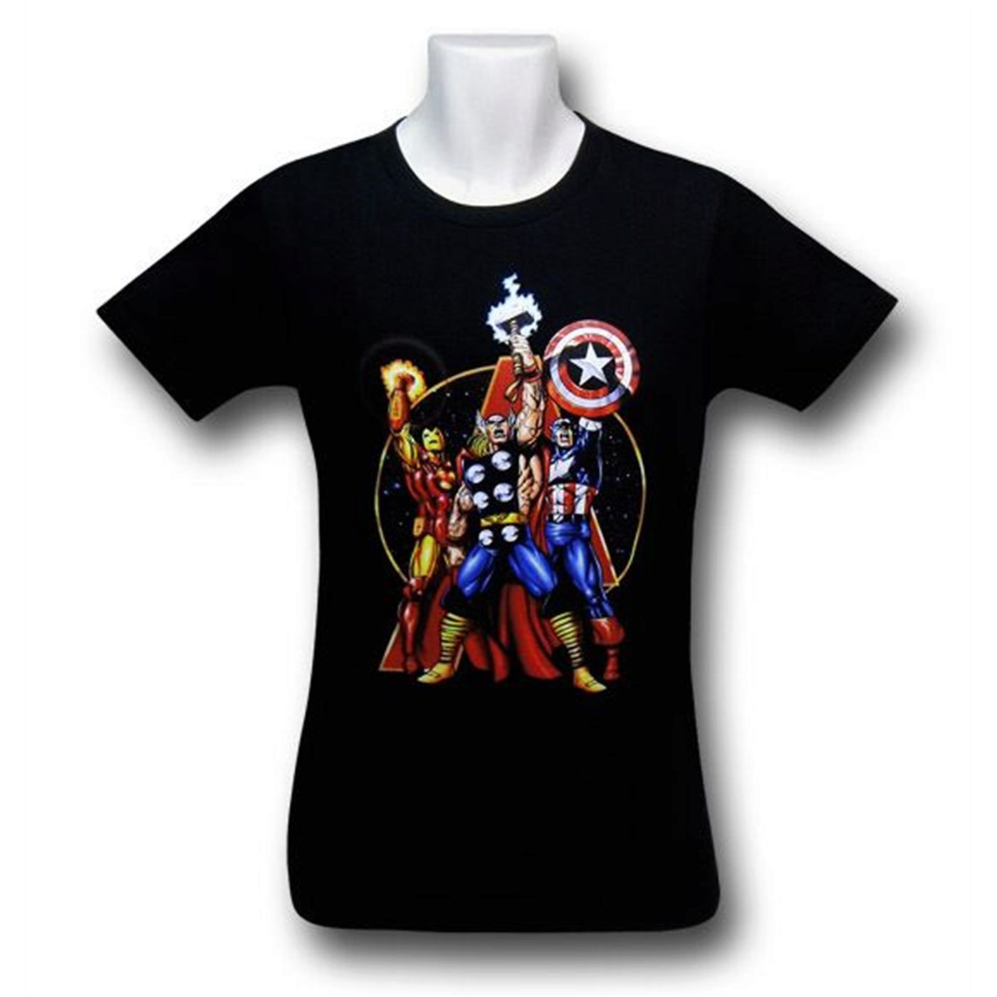 Avengers Arms Raised 30 Single T-Shirt, Black